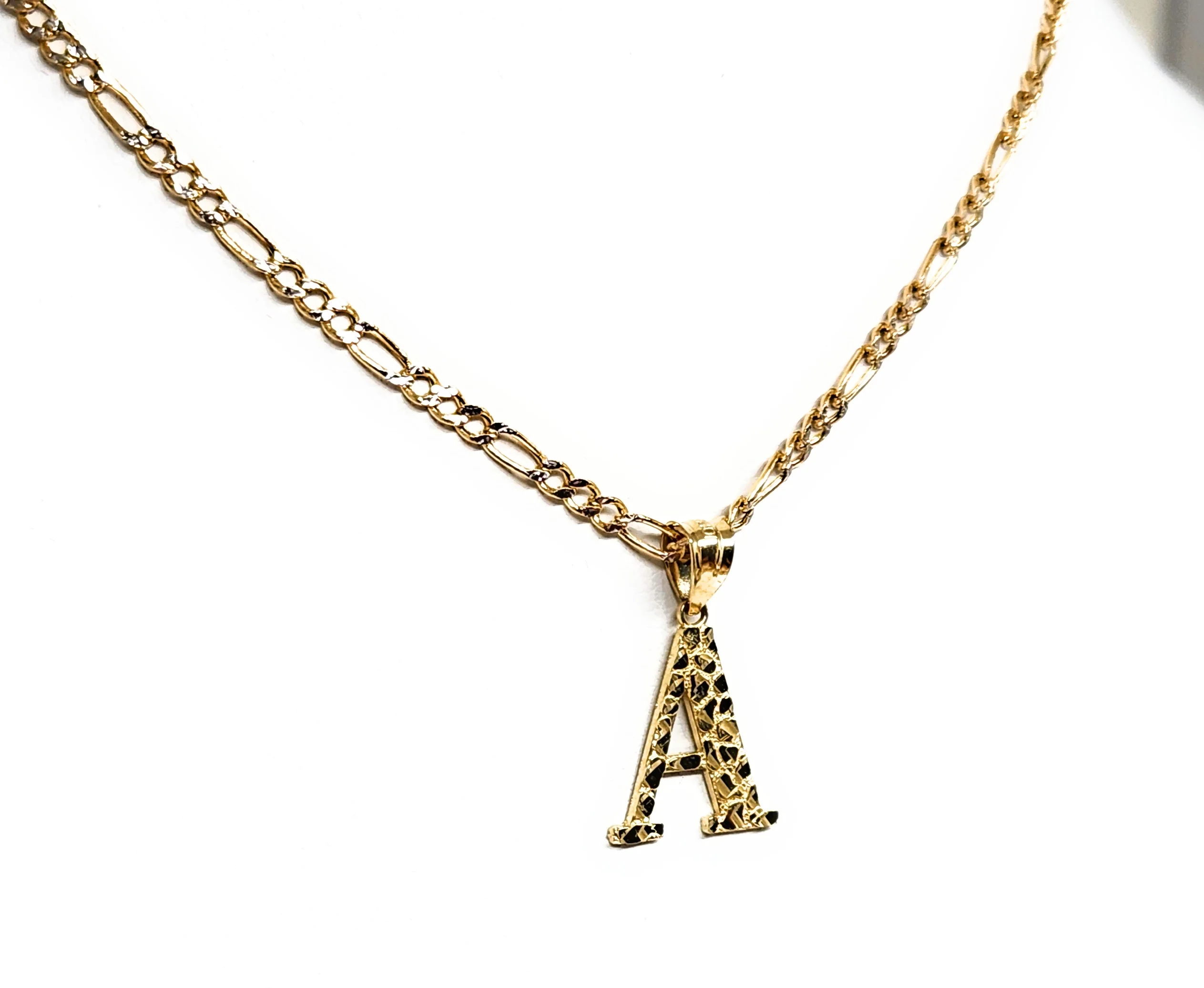 10k Solid Gold BLOCK NUGGET CUSTOMIZED SMALL Initial Letter Pendant - Image 11