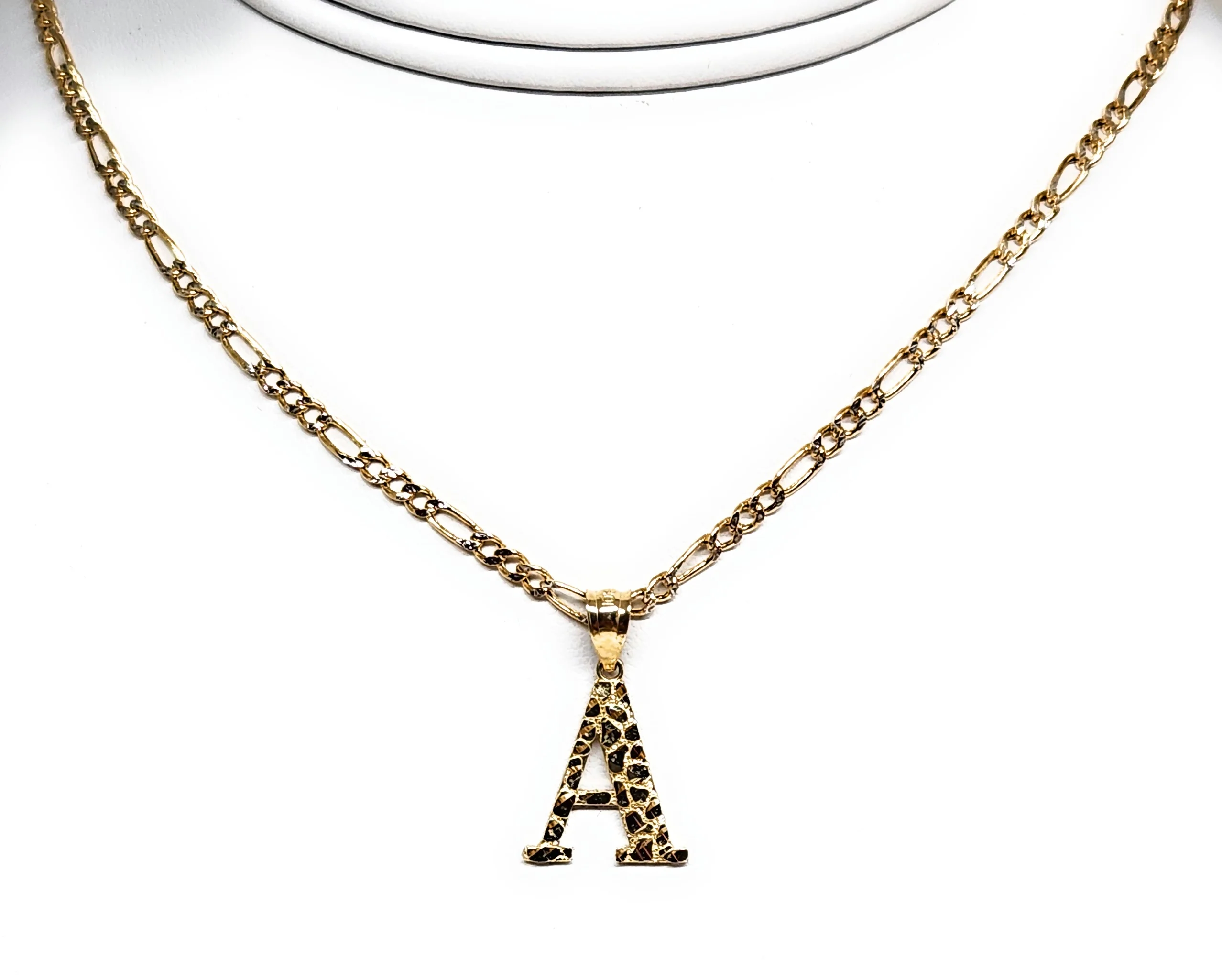 10k Solid Gold BLOCK NUGGET CUSTOMIZED SMALL Initial Letter Pendant - Image 9