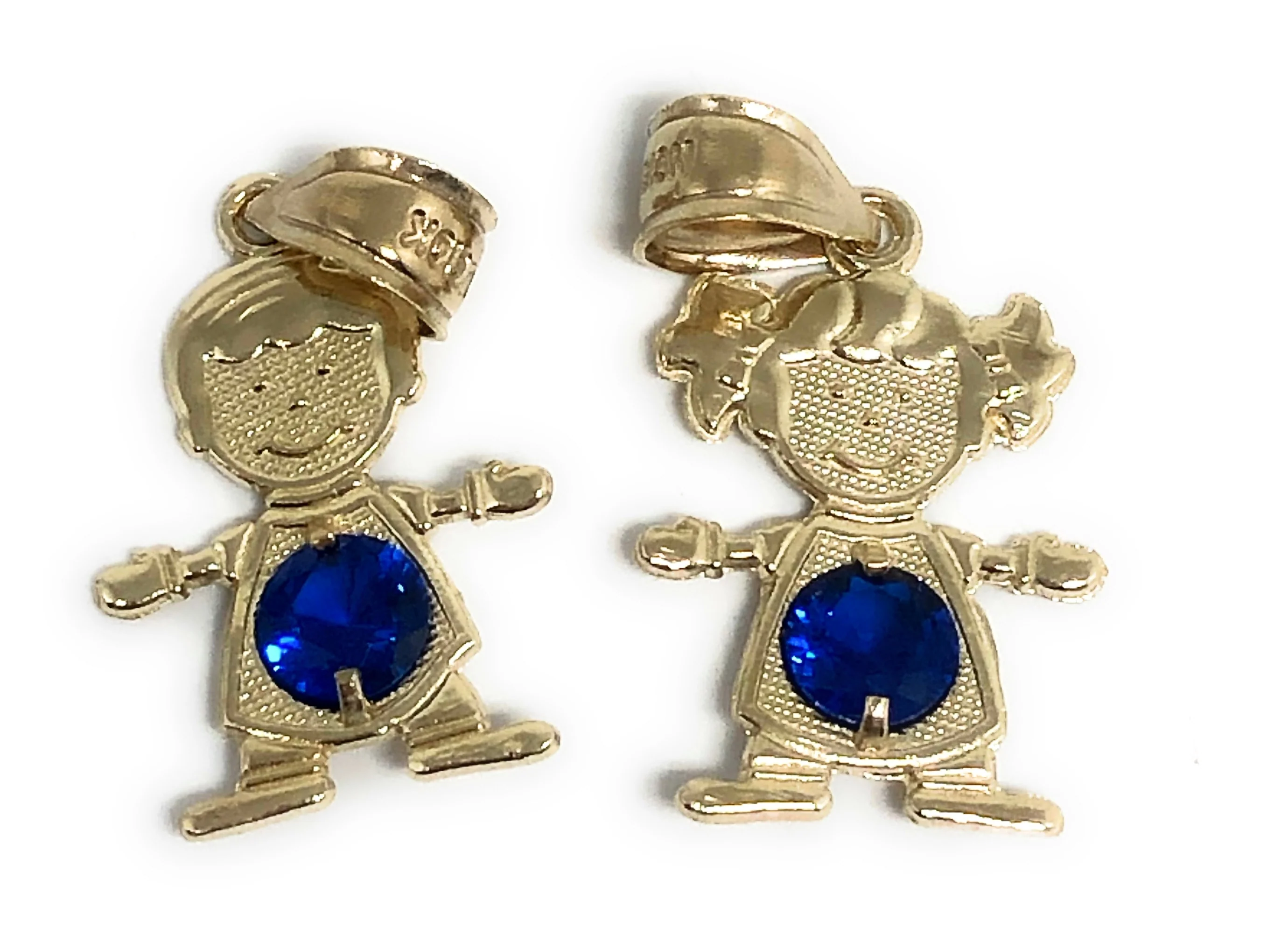 10k Solid Gold CUSTOMIZED Girl/Boy Children CZ Birthstone Month Pendant - Image 11