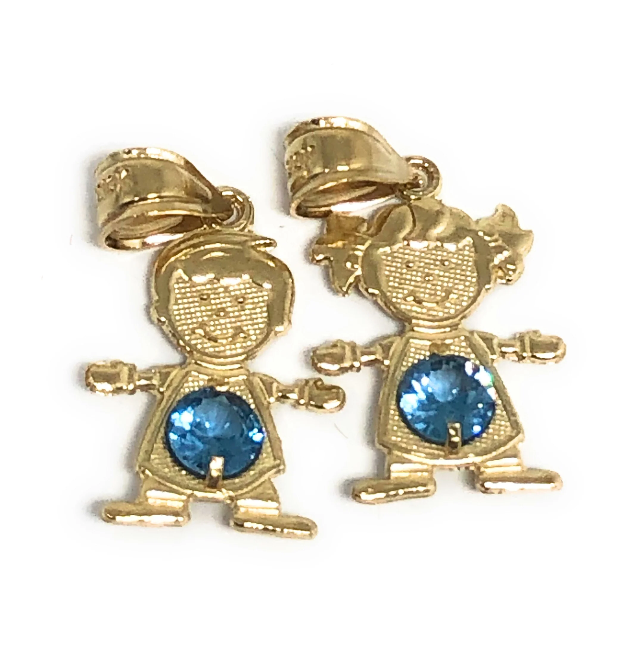 10k Solid Gold CUSTOMIZED Girl/Boy Children CZ Birthstone Month Pendant - Image 14