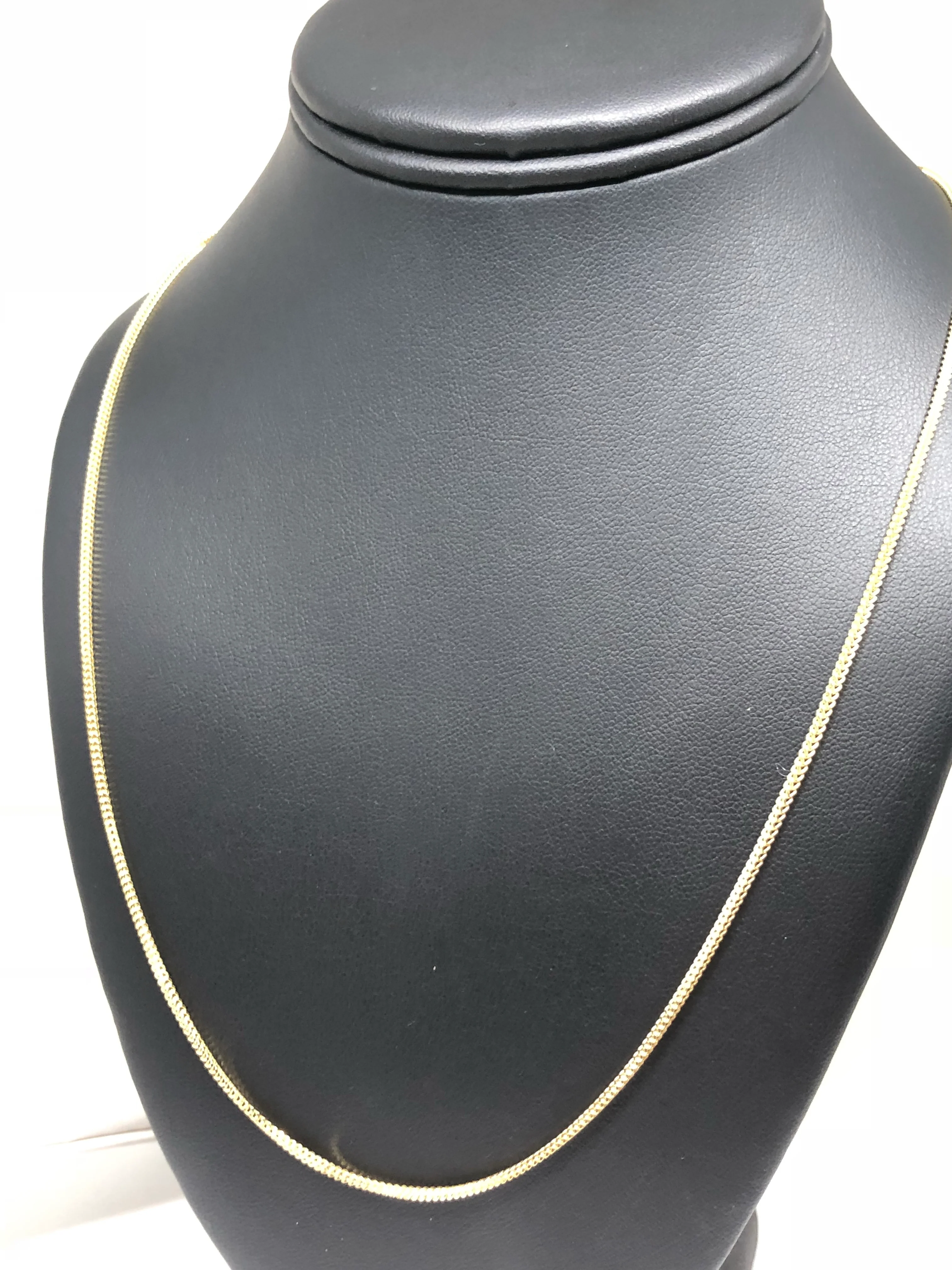 10k Solid Gold Franco Chain 16 - 24 inch 1.4mm (Semi-Hollow Style) - Image 5