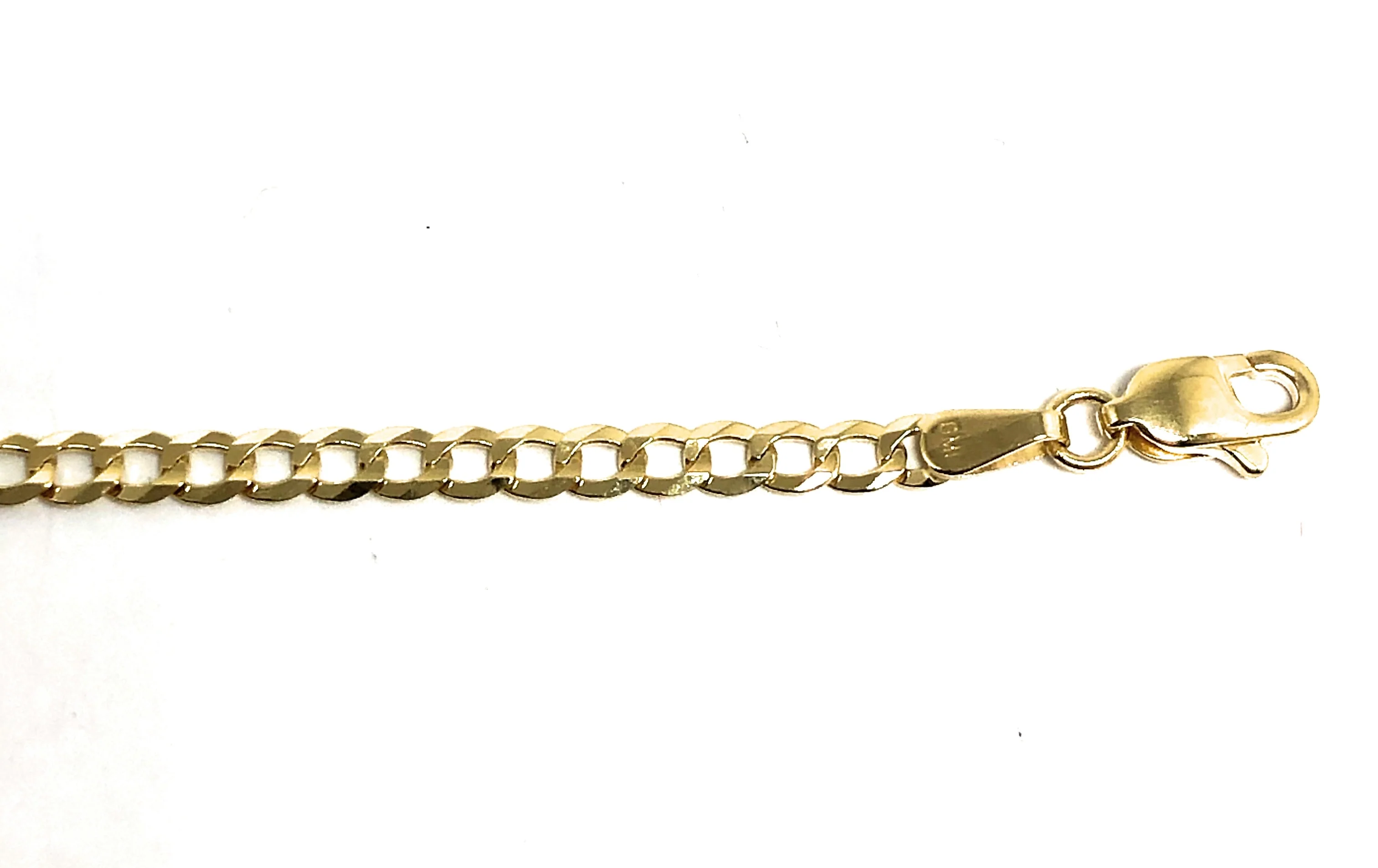 10k Solid Gold Kids 0-6 ID Cuban Link Brracelet 5.5-6 inch length 3-4MM Width (Free Engraving, Email us name!) - Image 2