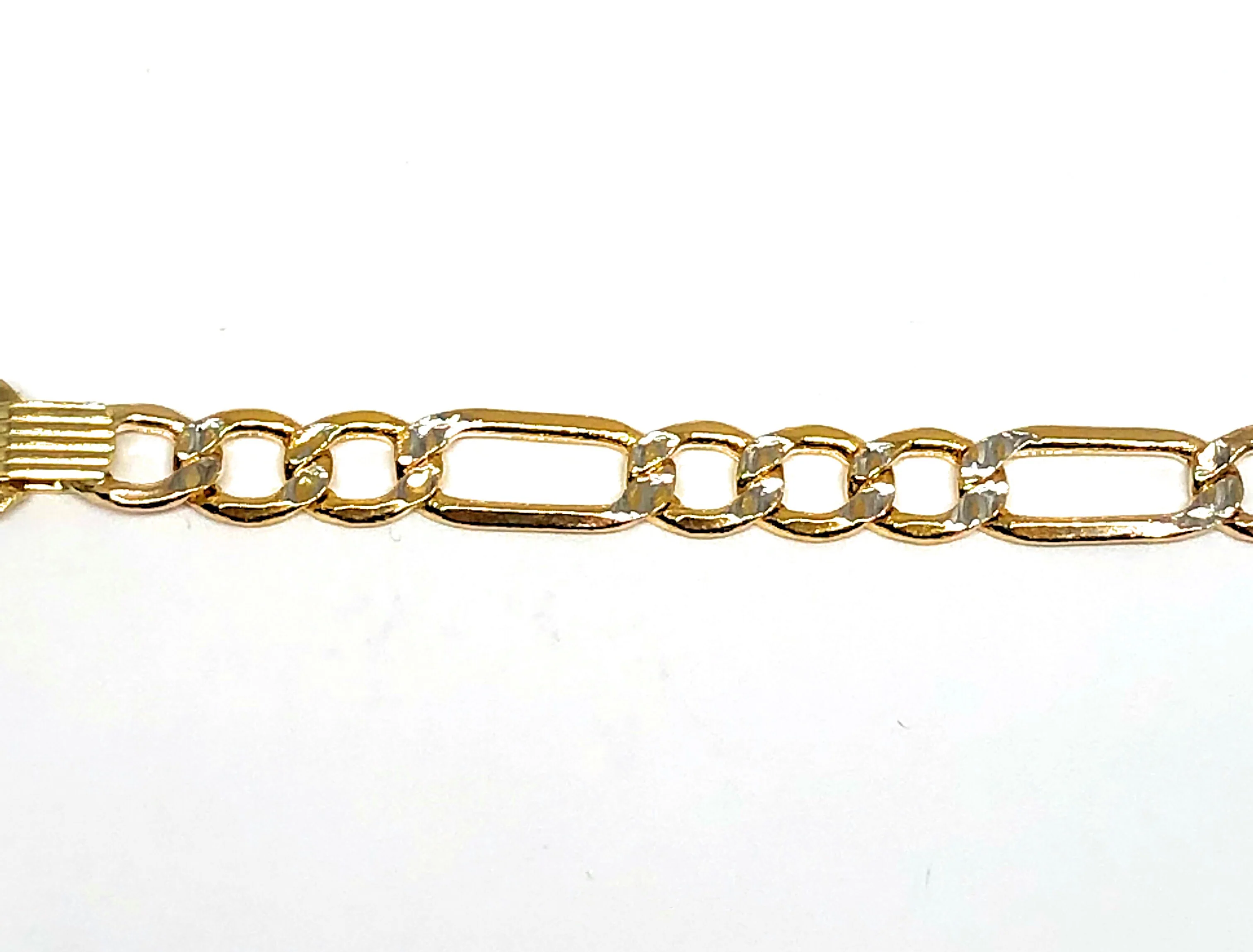 10k Solid Gold Kids 0-8 ID Brracelet 5.5-7 inch length 2.5-4.5mm Width (Free Engraving, Email us name!) Figaro - Image 5