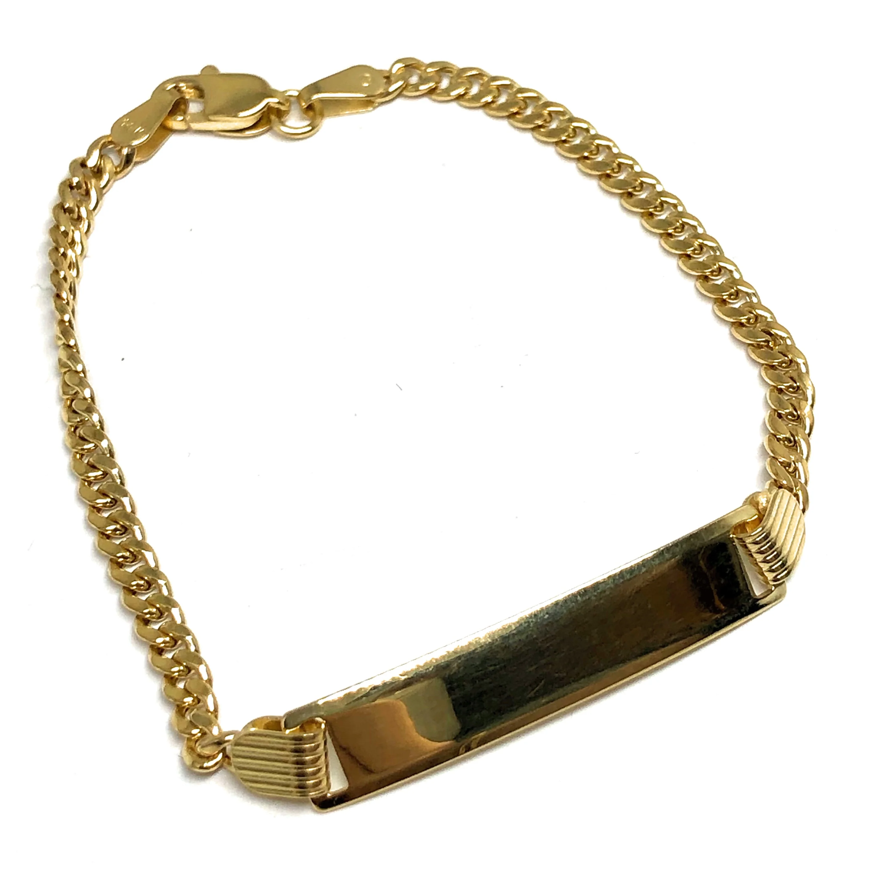 14k Solid Gold Kids 0-8 ID Brracelet 6.2 inch length 2.5MM Width (Free Engraving, Email us name!) - Image 6
