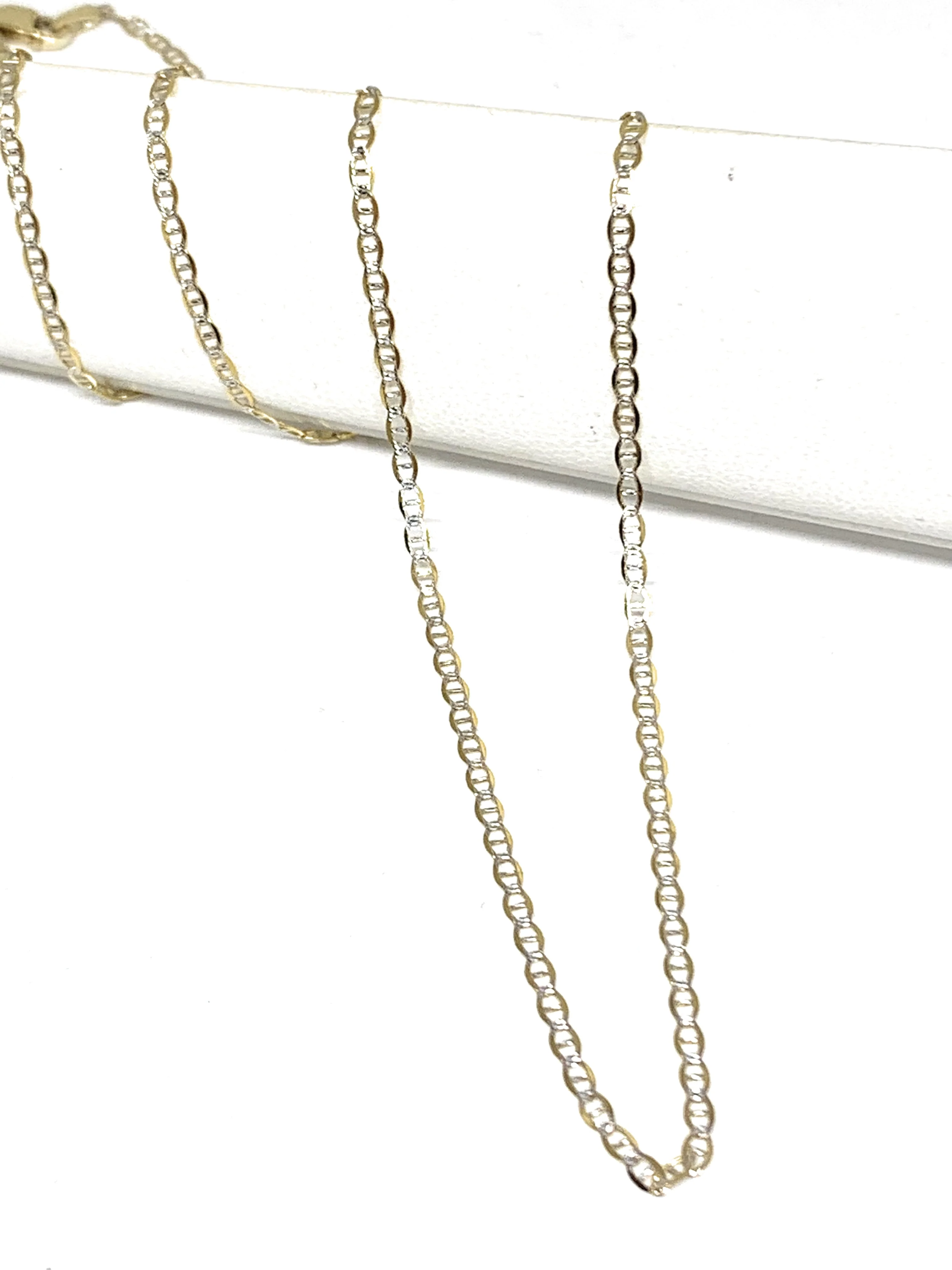 10k Solid Gold Mariner Link Chain 16-24 inches 2MM (Semi-Hollow Style) - Image 6