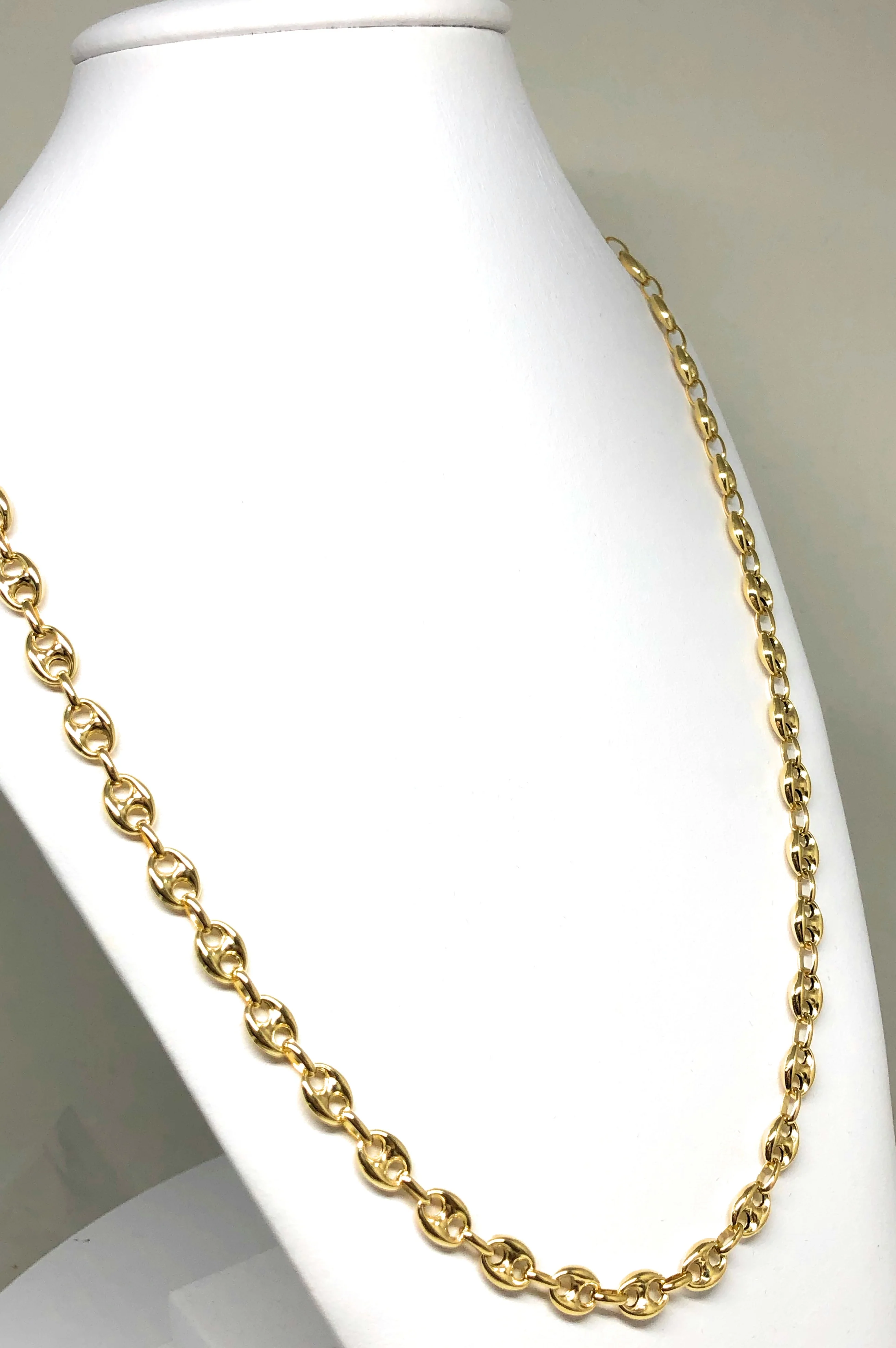 10k Solid Gold Mariner PUFF LINK Chain 18-24 inches 6.5MM (Semi-Hollow Style) - Image 5