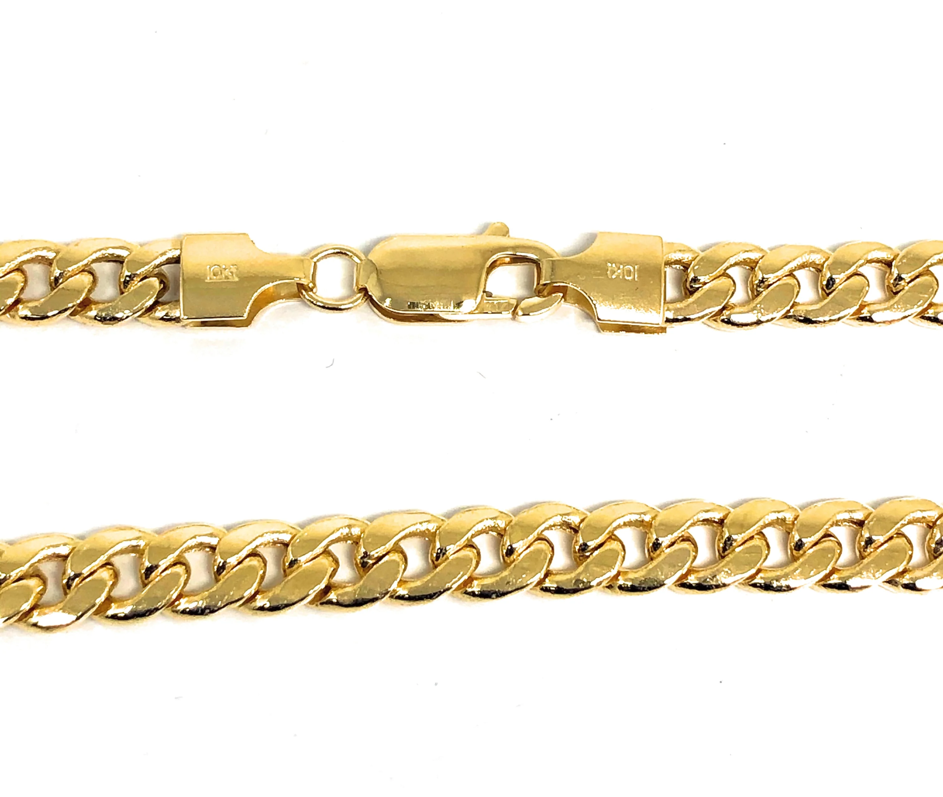 10k Solid Gold Miami Cuban Link Chain 18-26 inches 6mm (Semi-Hollow) 16-23g - Image 3