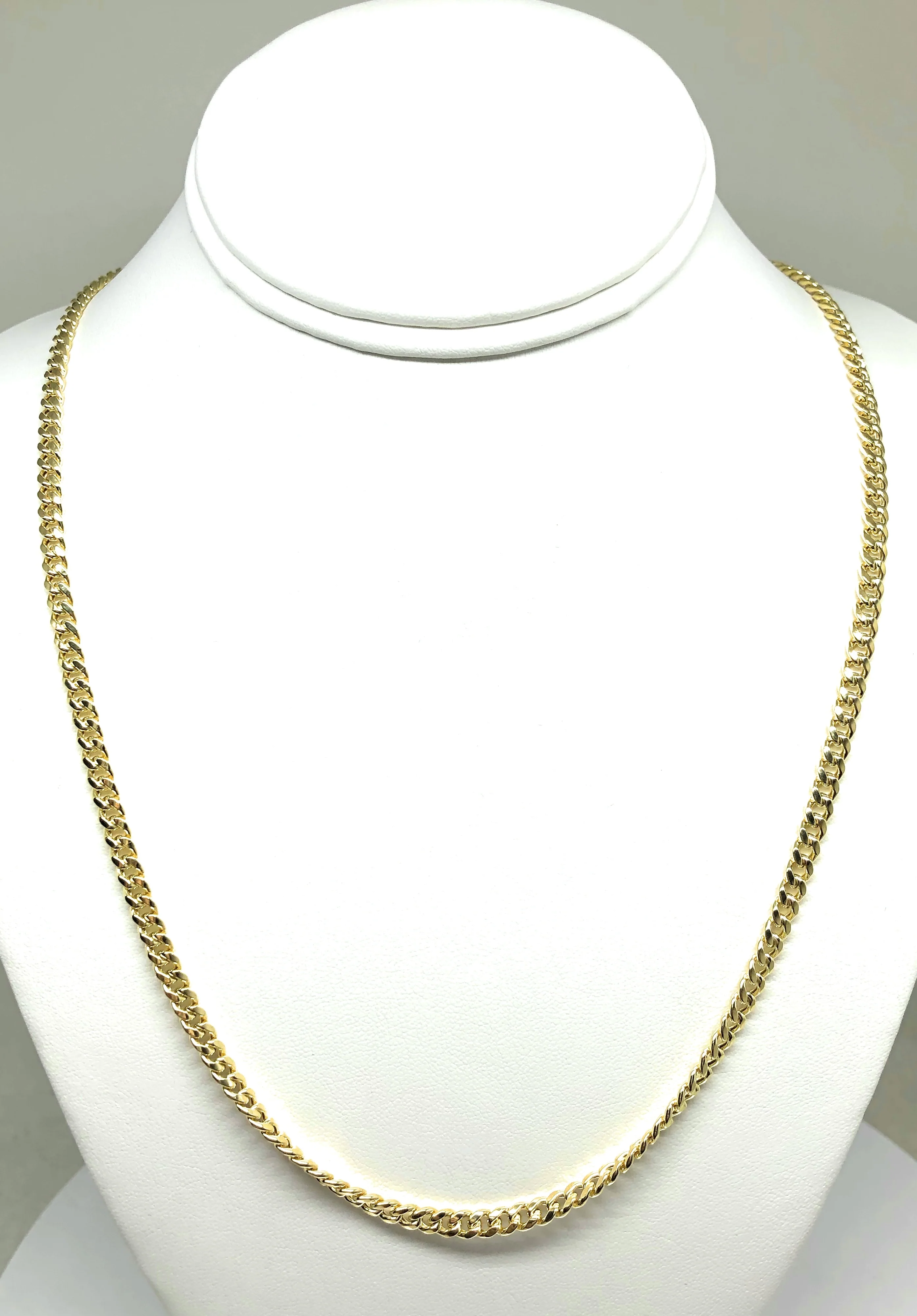 10k Solid Gold Miami Cuban Link Chain 18-30 inches 4.3mm (Semi-Hollow Style) (9-15g) - Image 5