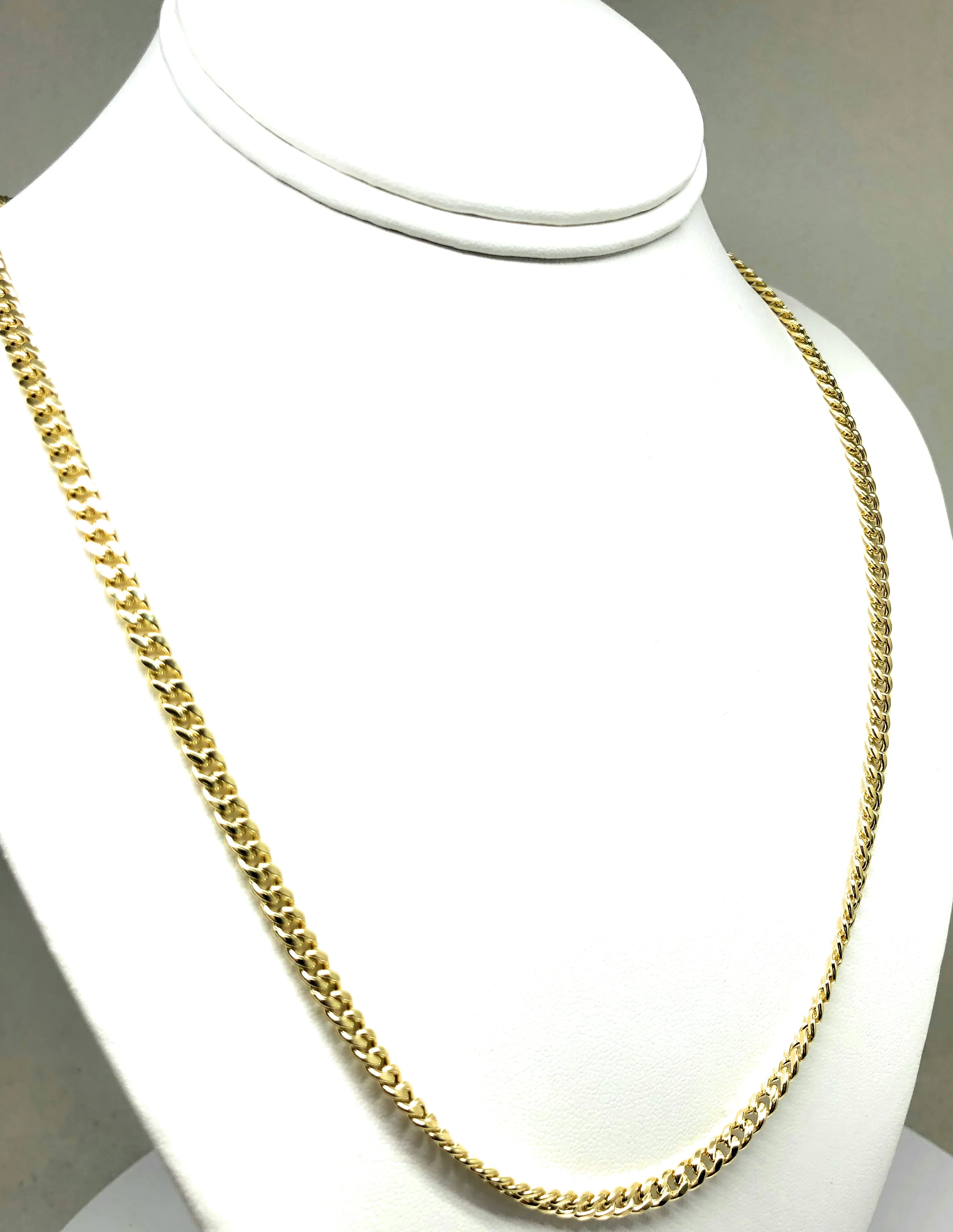 10k Solid Gold Miami Cuban Link Chain 18-30 inches 4.3mm (Semi-Hollow Style) (9-15g) - Image 6