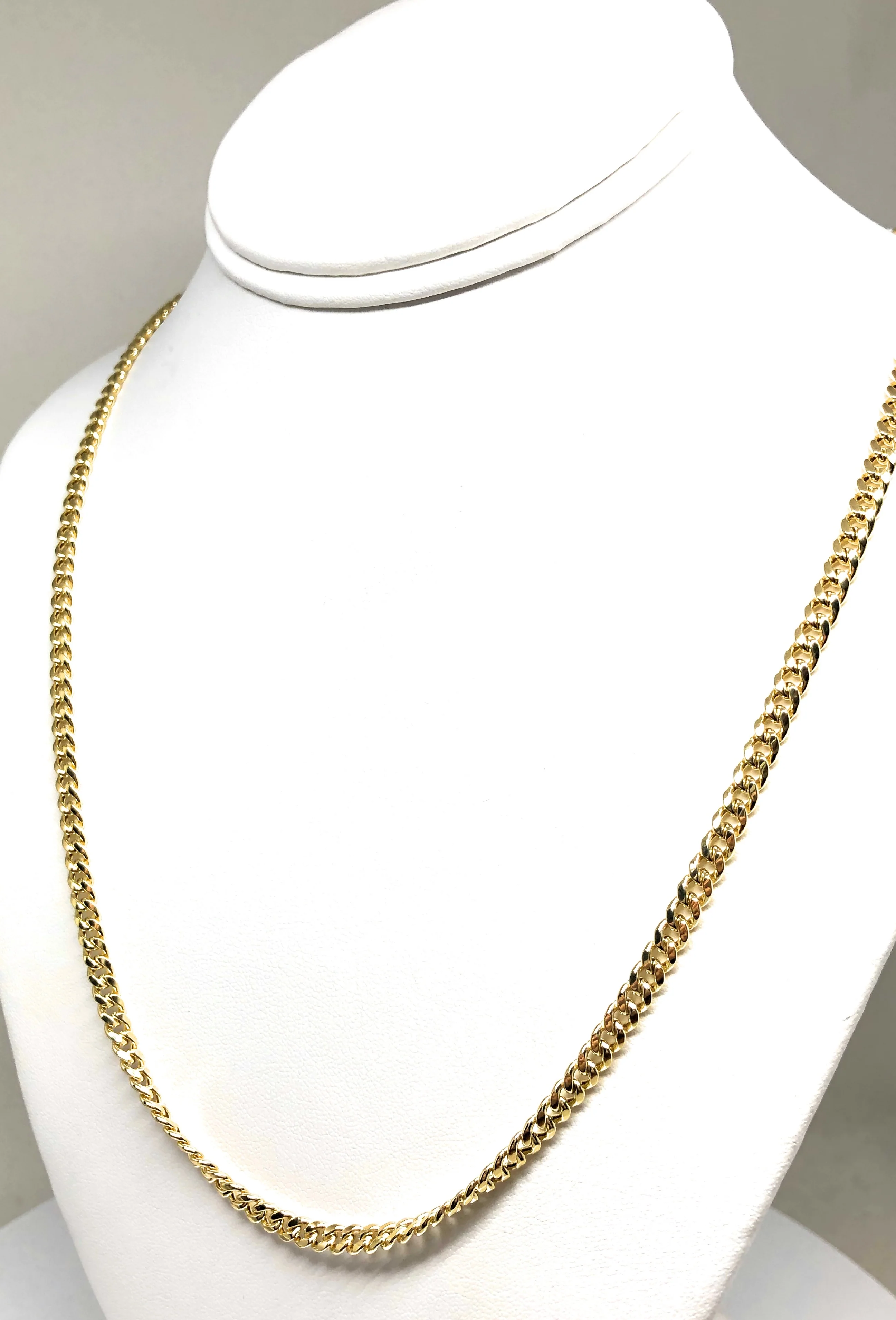 10k Solid Gold Miami Cuban Link Chain 18-30 inches 4.3mm (Semi-Hollow Style) (9-15g) - Image 7