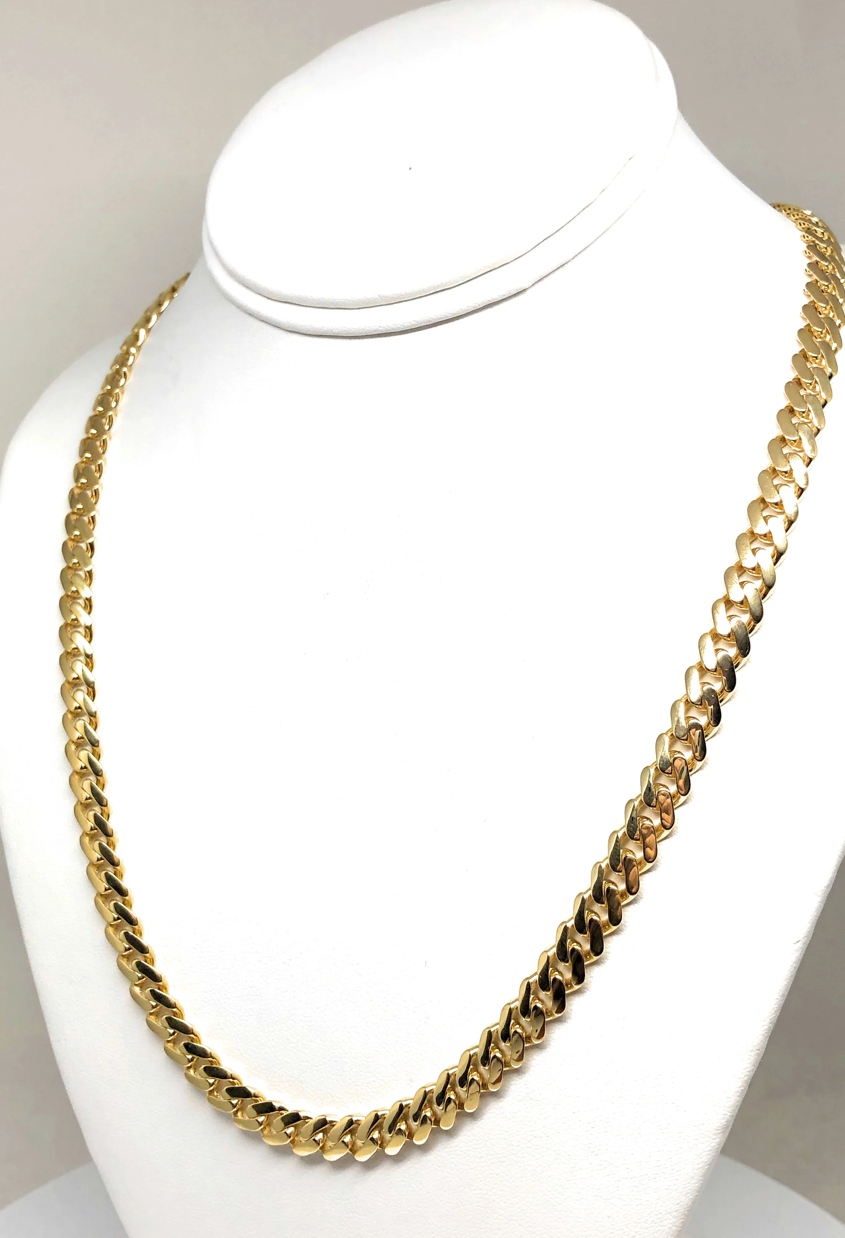 10k Solid Gold Monaco Miami Cuban Link Chain 18-26 inches 7.7mm (Semi-Hollow) 19-26g - Image 6
