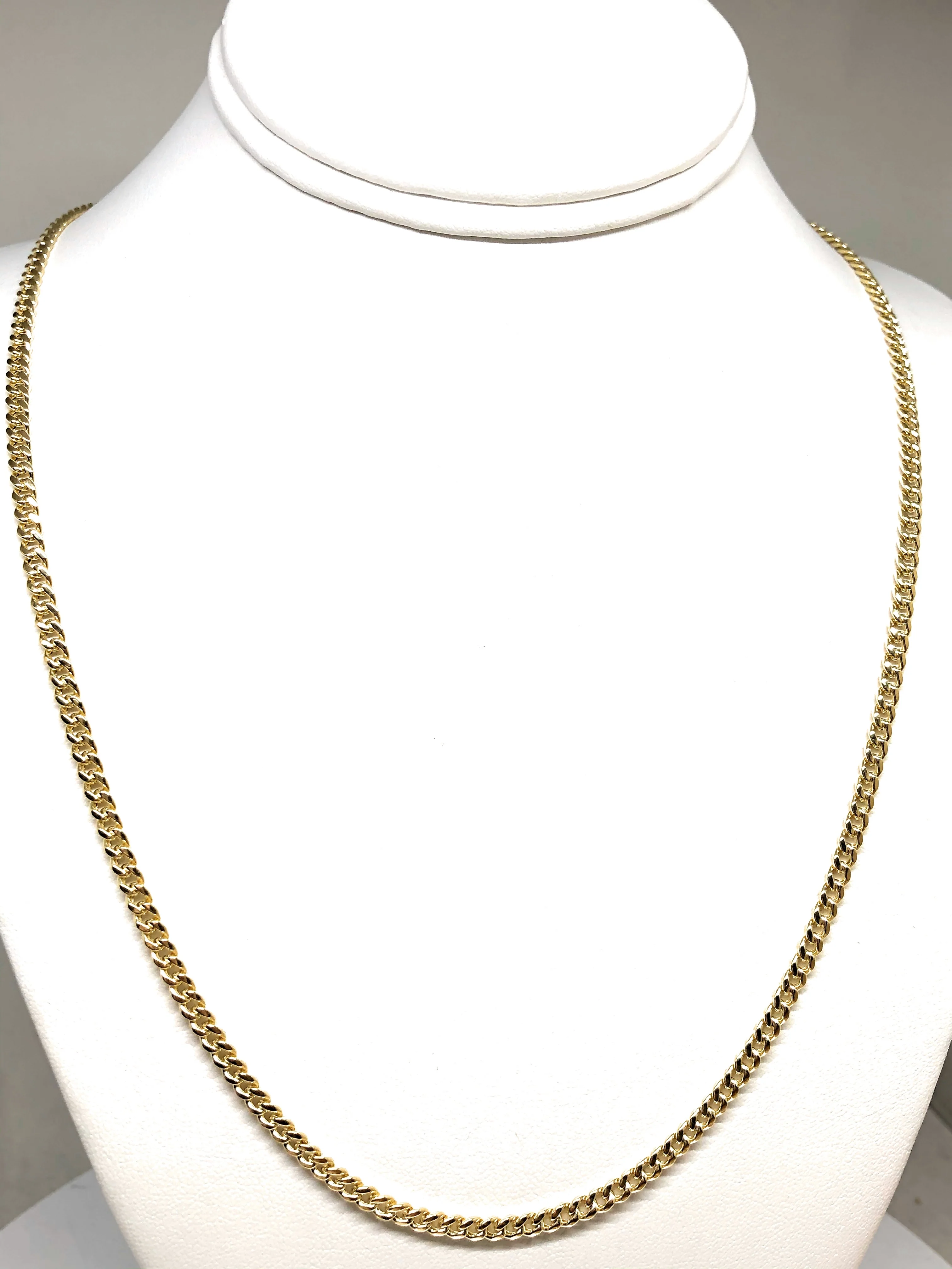 10k Solid Gold Miami Cuban Link Chain 18-28 inches 3.6mm (Semi-Hollow Style) - Image 4