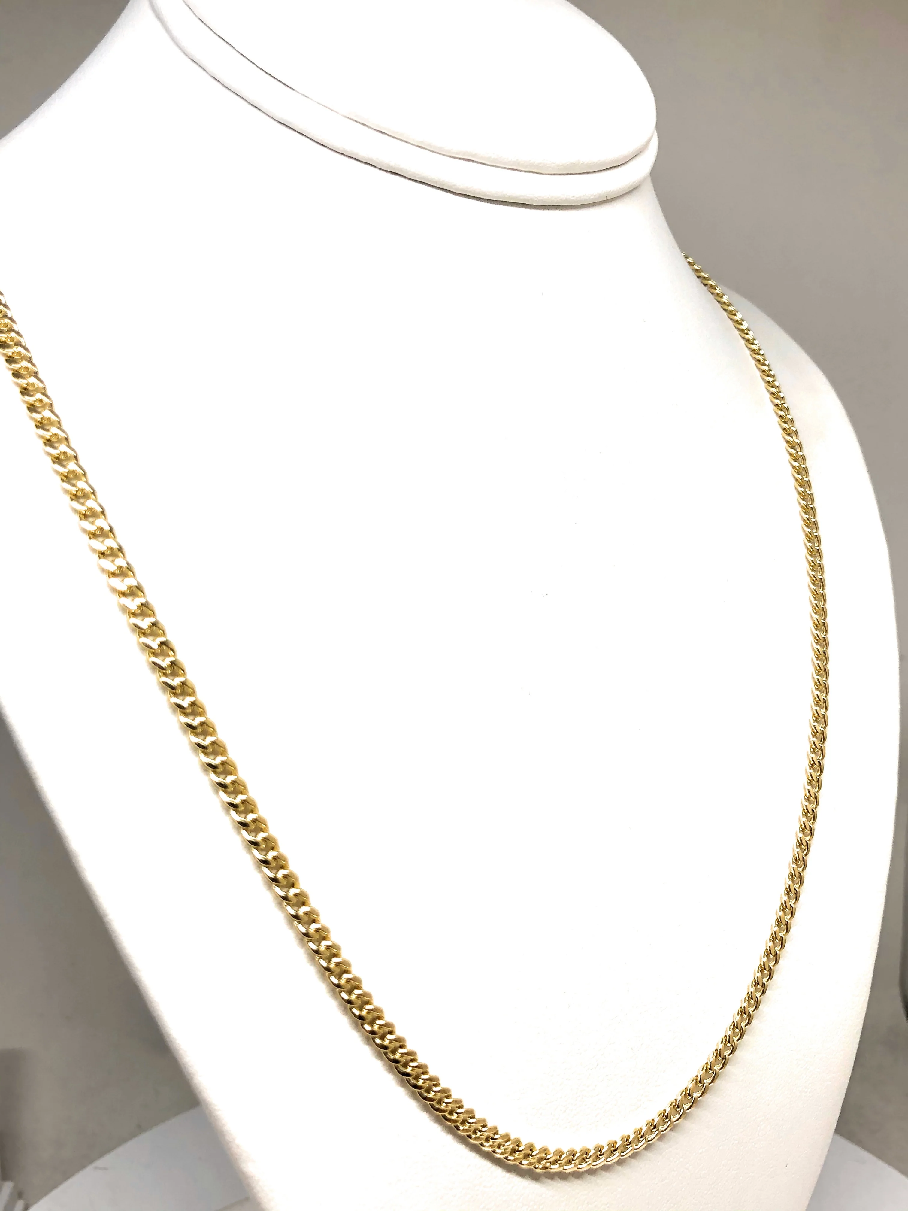 10k Solid Gold Miami Cuban Link Chain 18-28 inches 3.6mm (Semi-Hollow Style) - Image 5