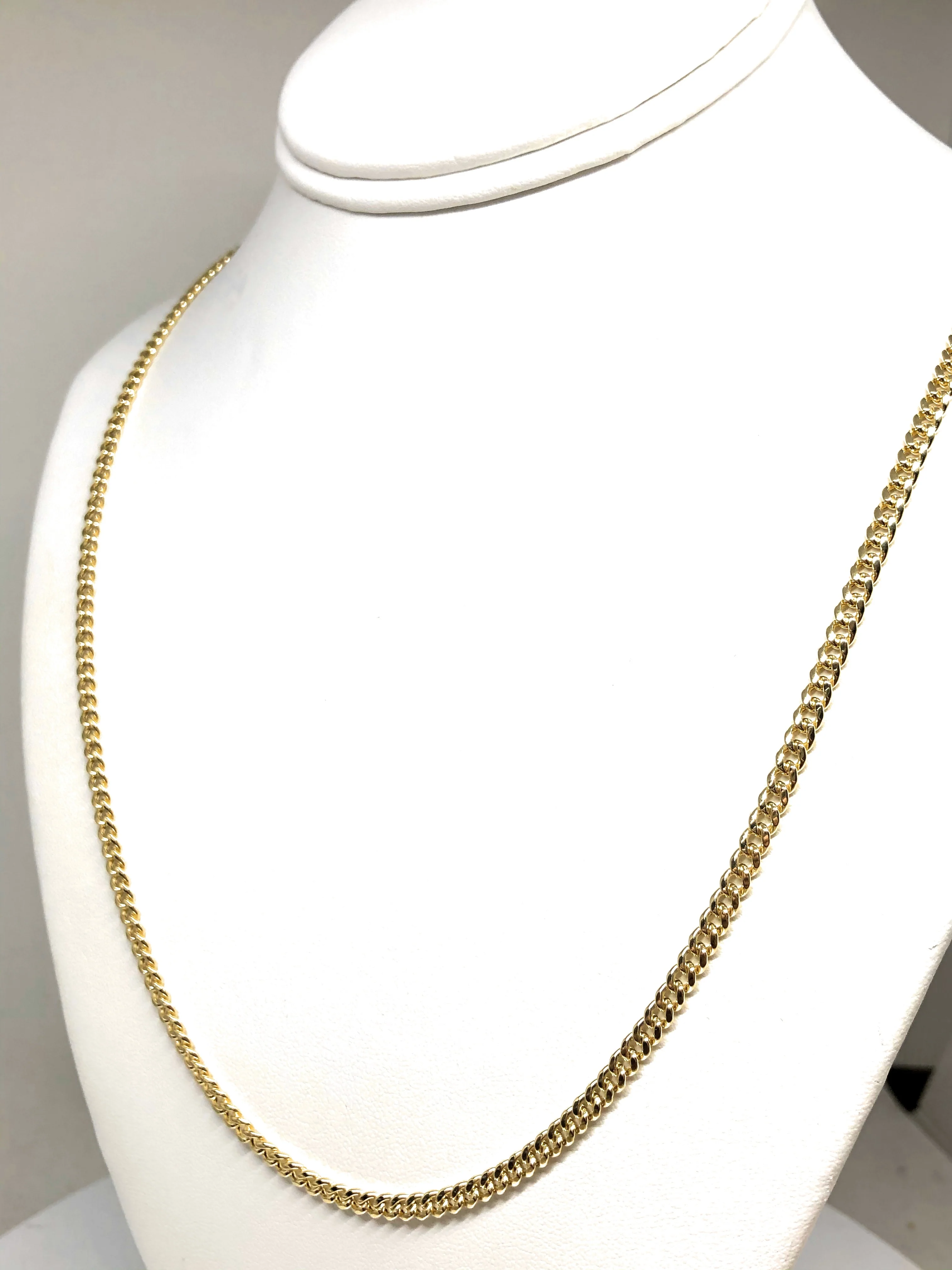 10k Solid Gold Miami Cuban Link Chain 18-28 inches 3.6mm (Semi-Hollow Style) - Image 6