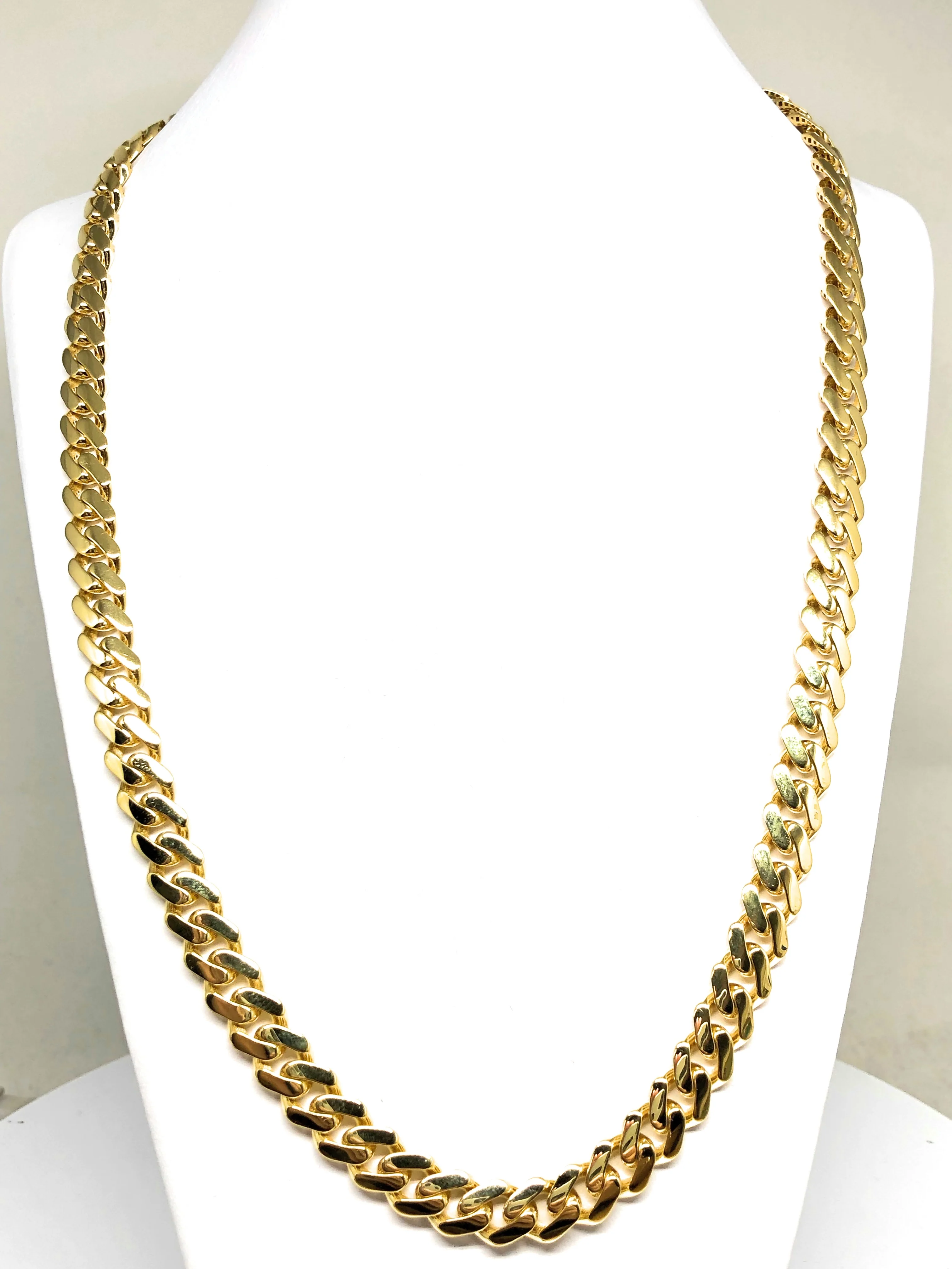 10k Solid Gold Monaco Miami Cuban Link Chain 20-30 inches 9.3mm (Semi-Hollow) 26-32g - Image 8
