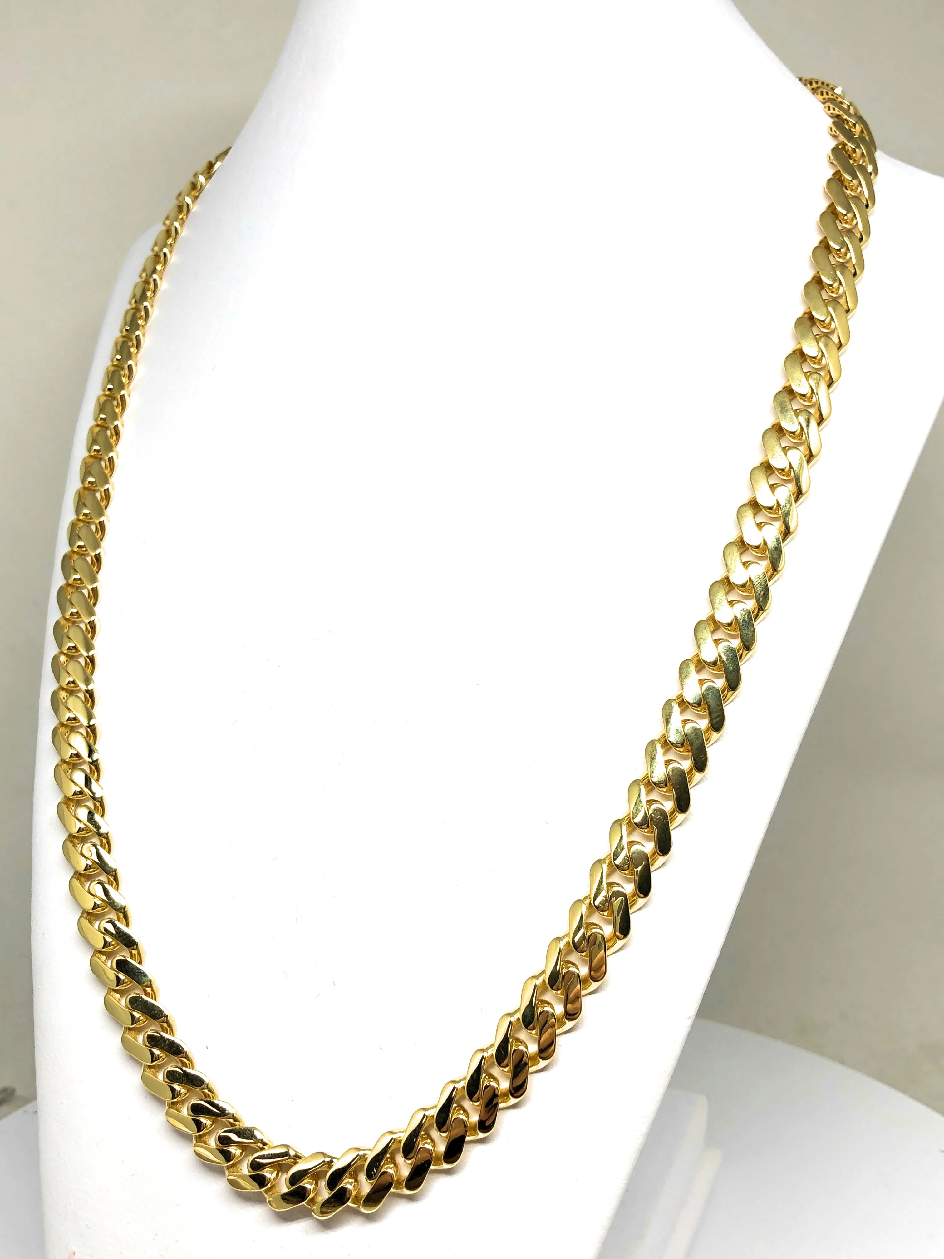 10k Solid Gold Monaco Miami Cuban Link Chain 20-30 inches 9.3mm (Semi-Hollow) 26-32g - Image 9