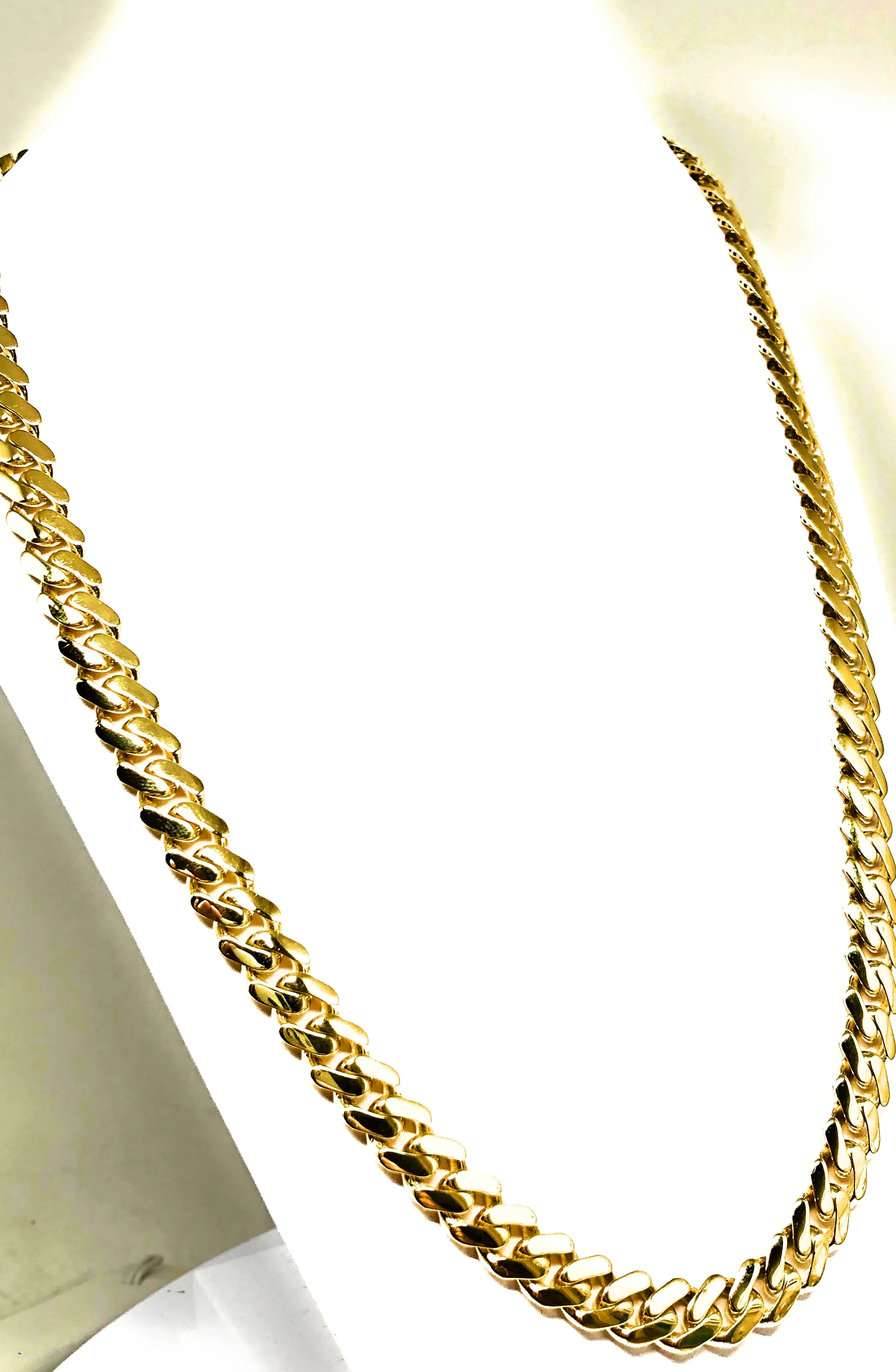 10k Solid Gold Monaco Miami Cuban Link Chain 24-26 inches 11.3mm (Semi-Hollow) - Image 6