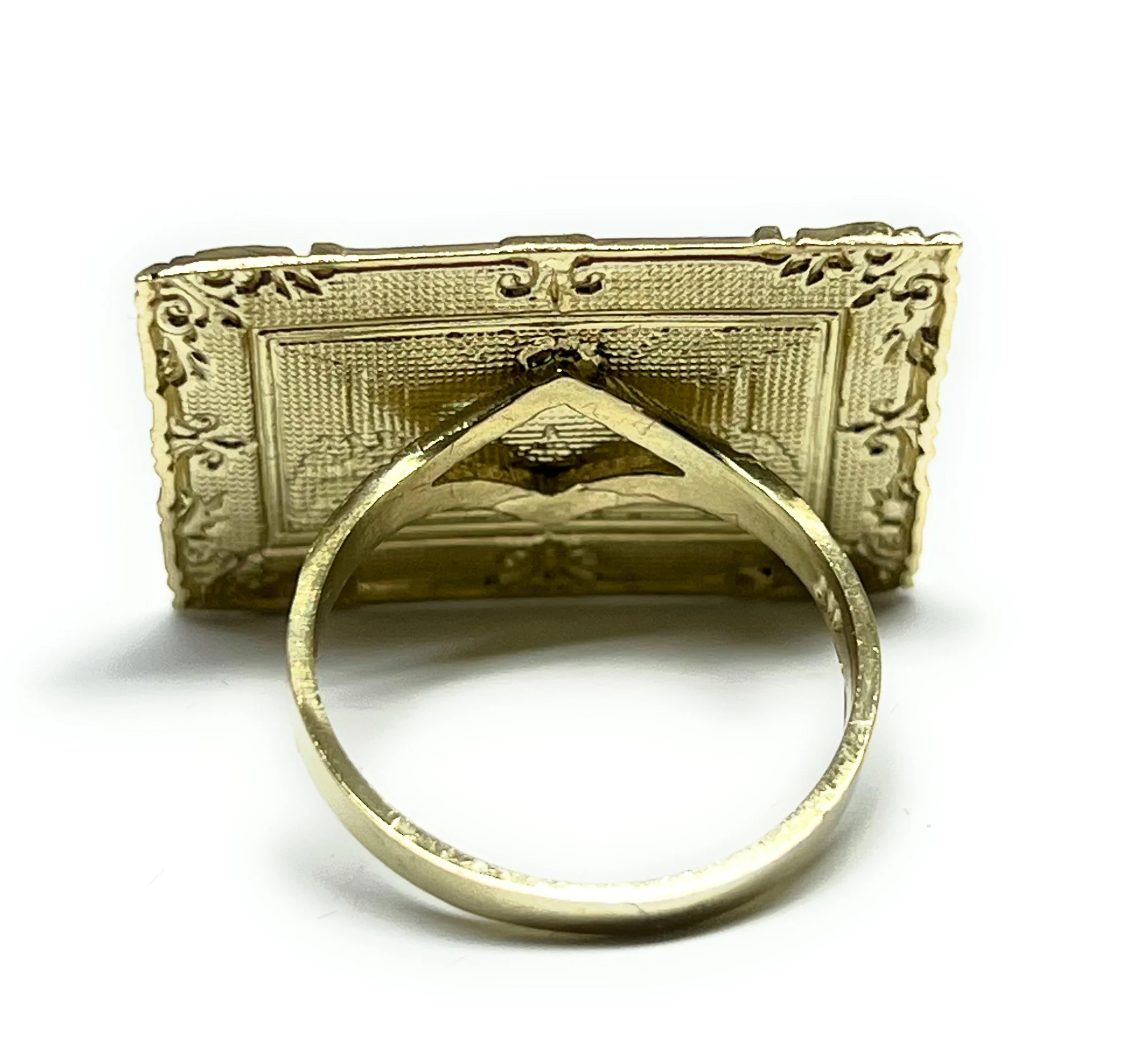 10k Solid Gold SQUARE PORTRAIT Last Supper Ring - Image 3