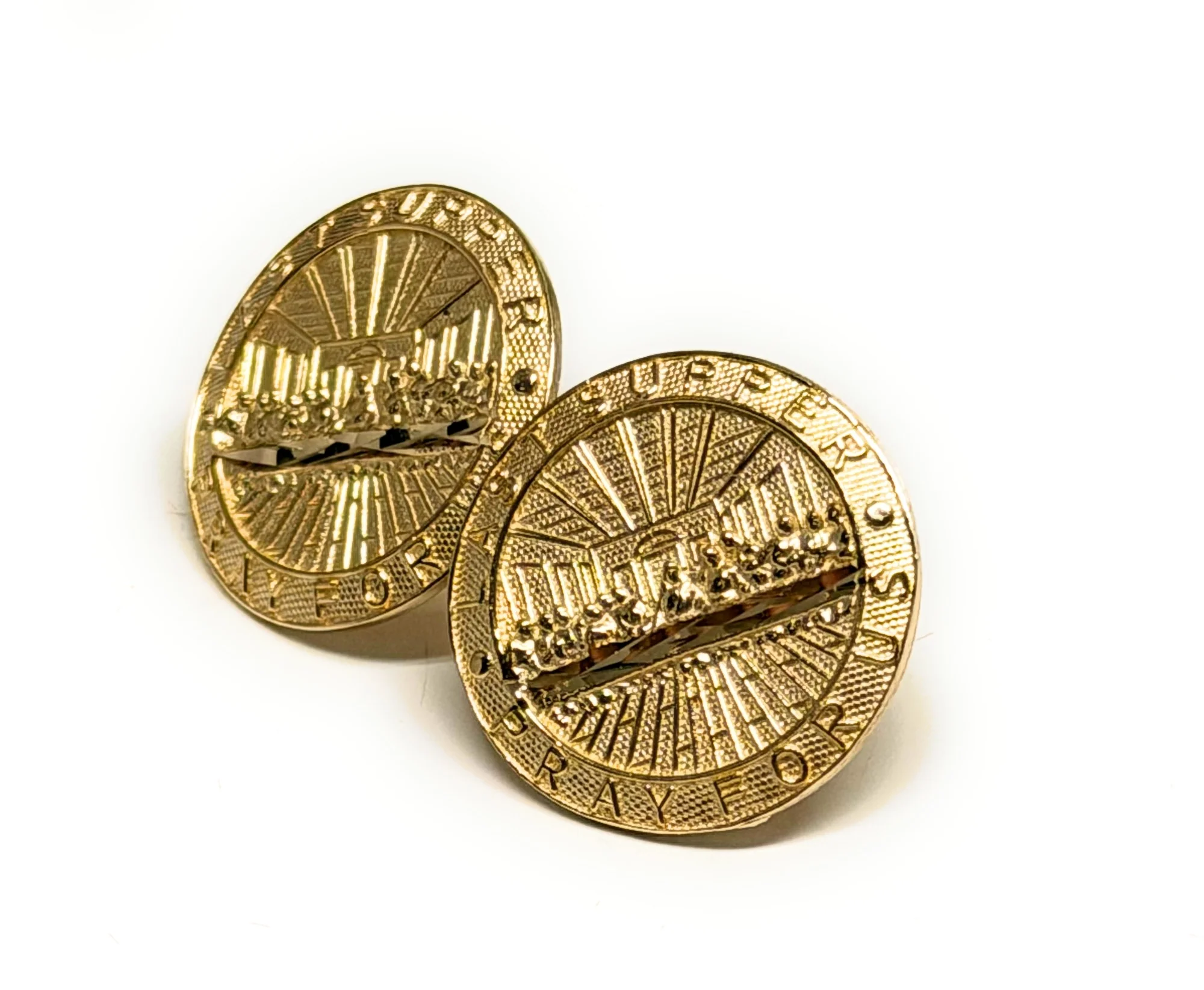 10k Solid Gold "The World Is Yours" Earrings - Image 3