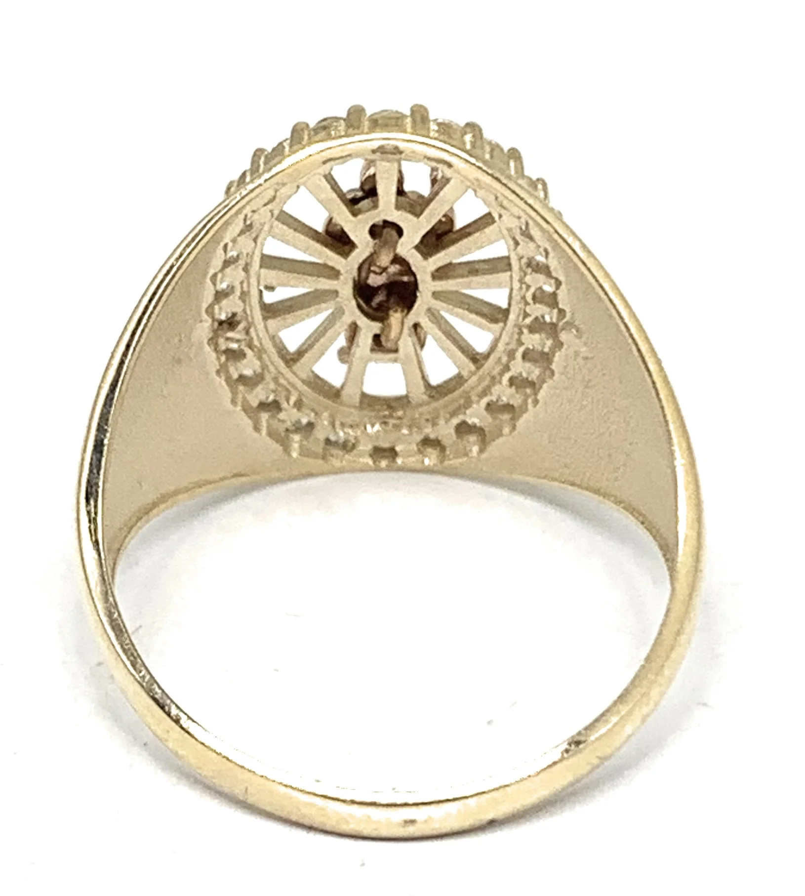 10k Solid Gold Tri-Color Cubic Zirconia Saan Judas Heavy Ring - Image 3
