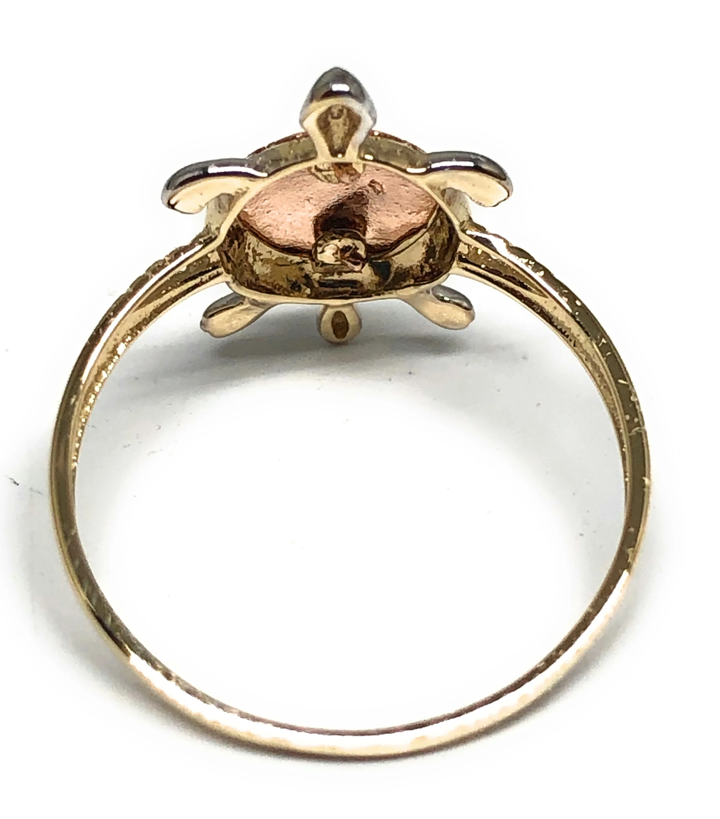 10k Solid Gold Tri-Color Turtle Ring (FC 87) - Image 3