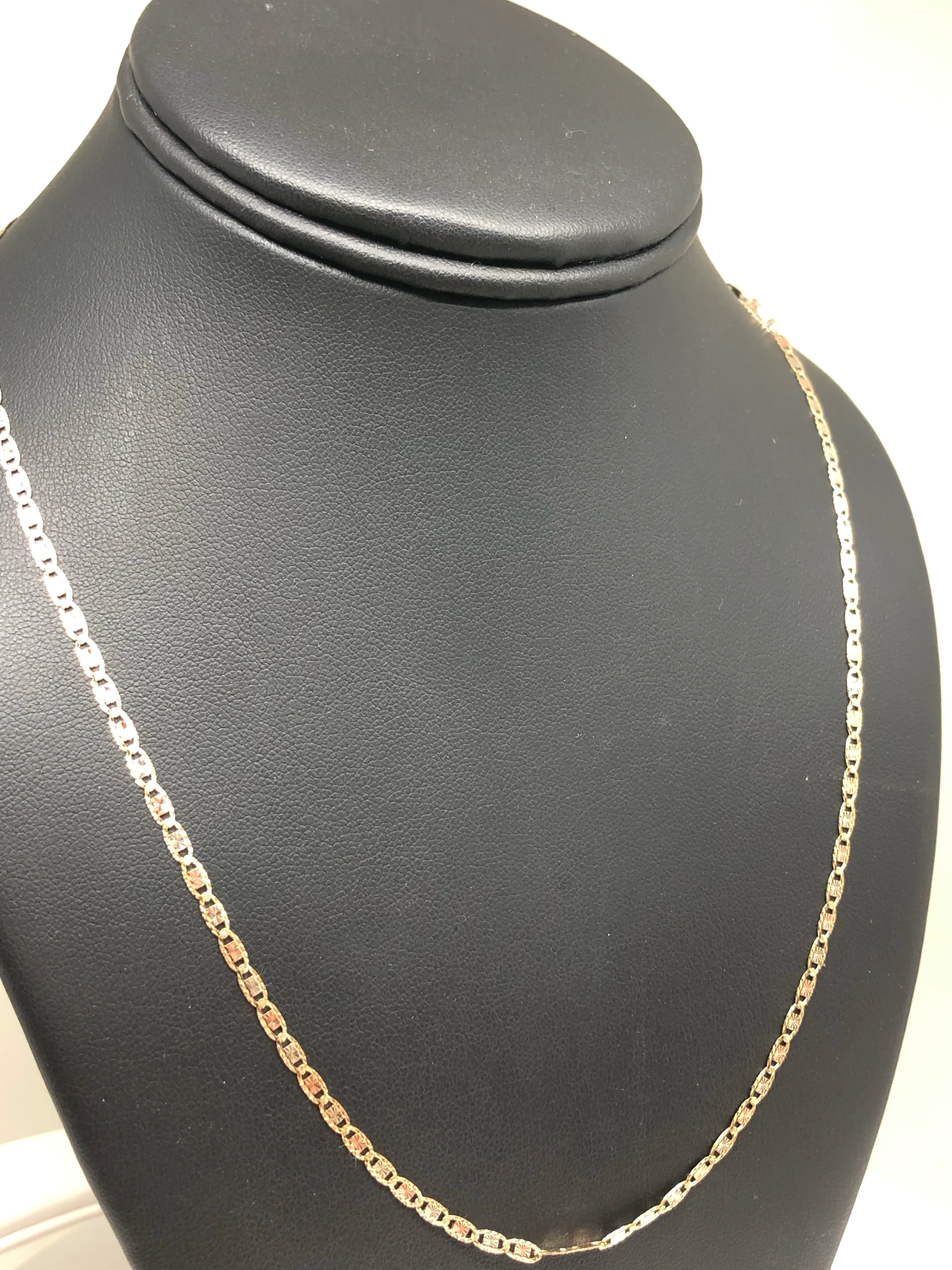 10k Solid Gold Tri-Color Valentina Chain 16 - 24 inch 2.1mm (Full Solid Style) - Image 5