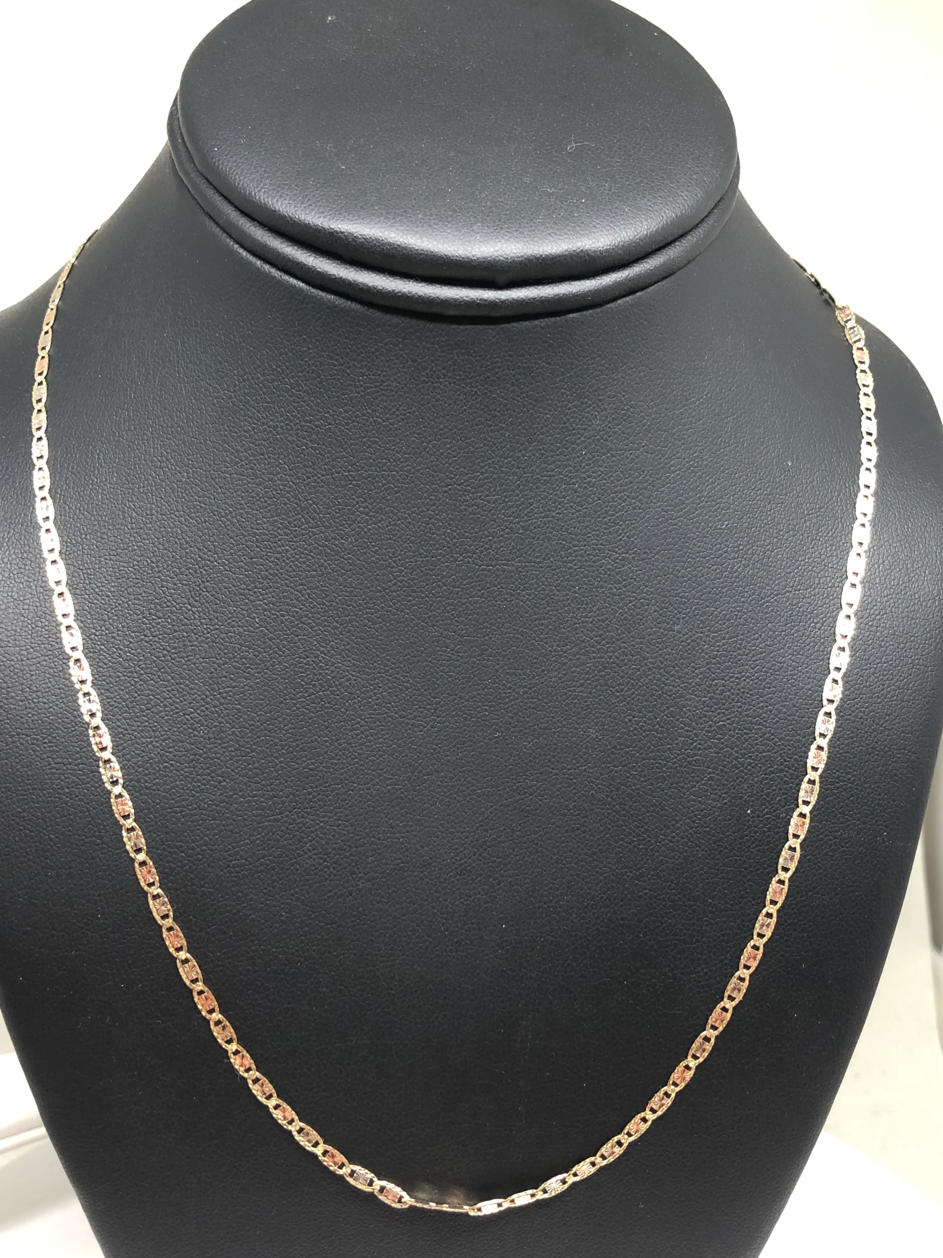 10k Solid Gold Tri-Color Valentina Chain 16 - 24 inch 2.1mm (Full Solid Style) - Image 6