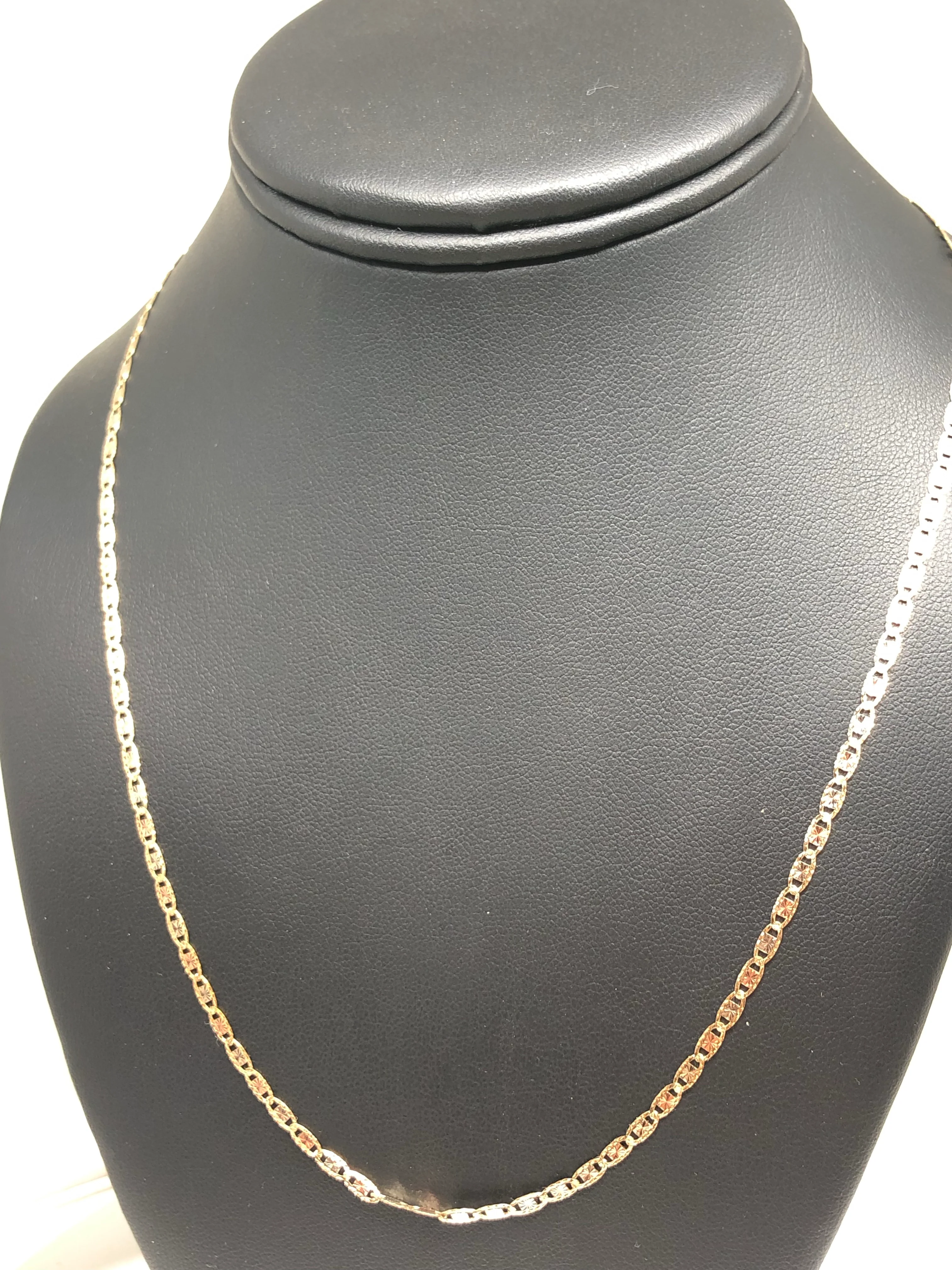 10k Solid Gold Tri-Color Valentina Chain 16 - 24 inch 2.1mm (Full Solid Style) - Image 7