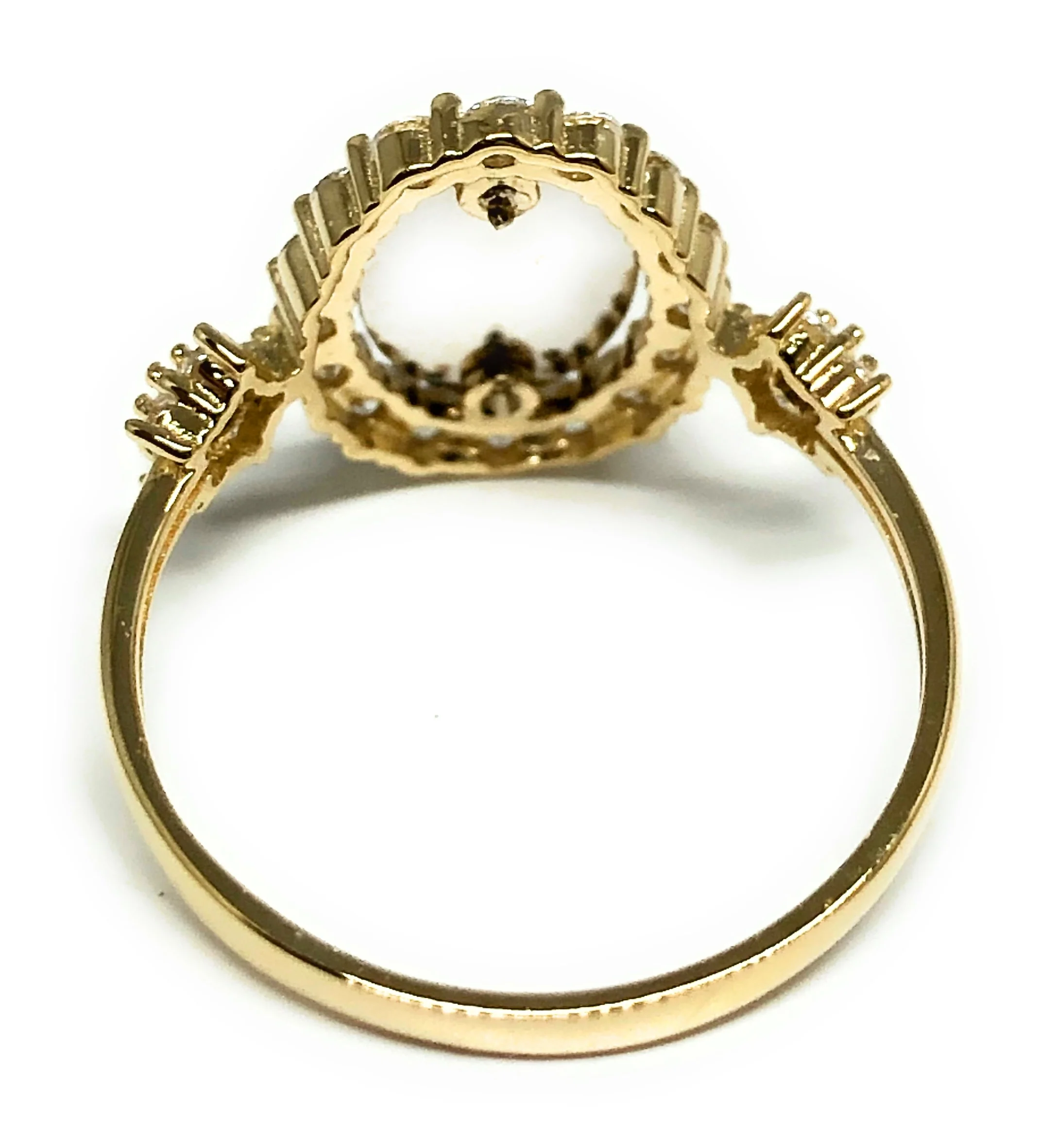 10k Solid Gold Tri-Color Virrgin Mary CZ Ring (FC 08) - Image 3