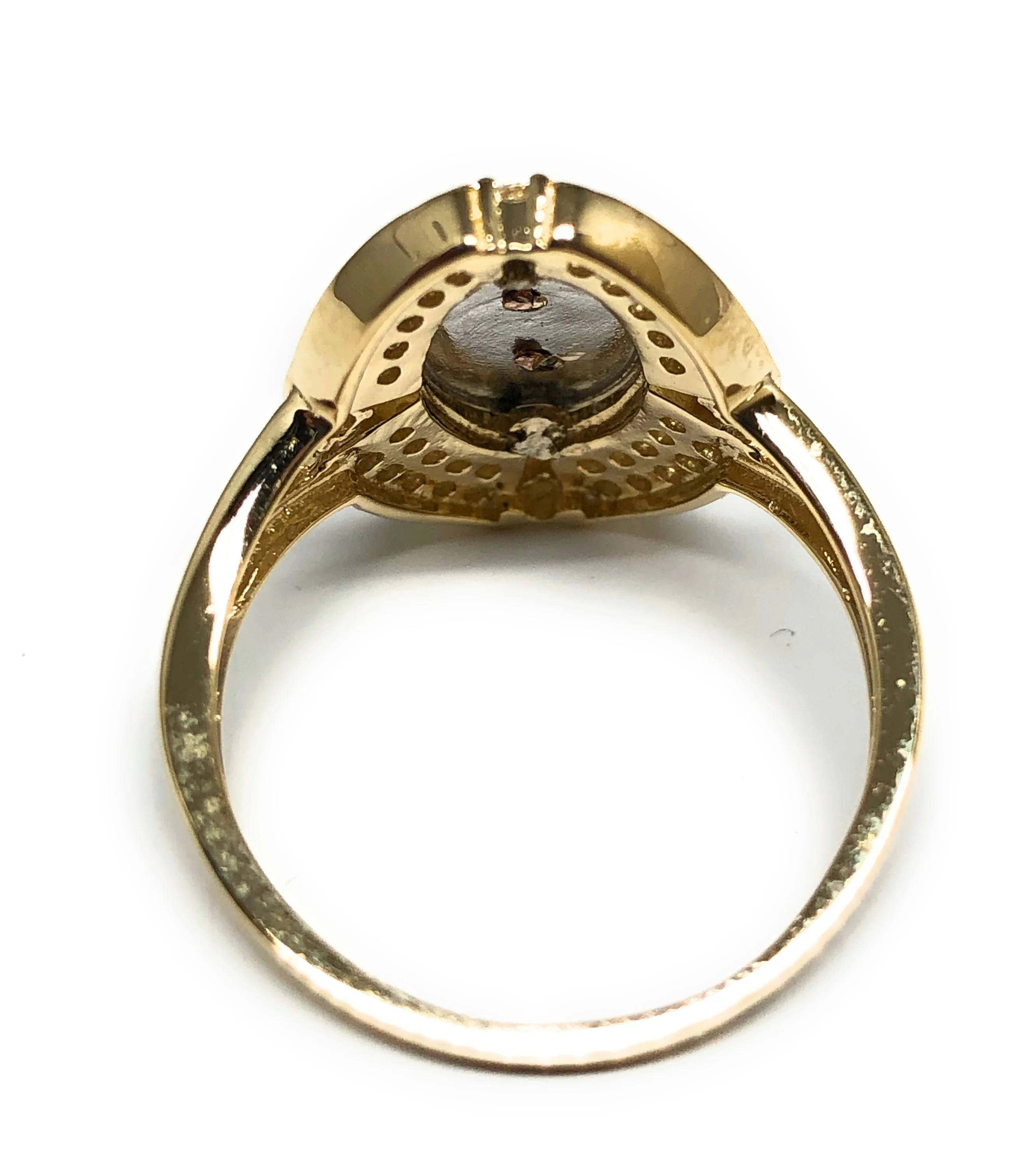 10k Solid Gold Tri-Color Virrgin Mary CZ Ring (FC 13) - Image 3