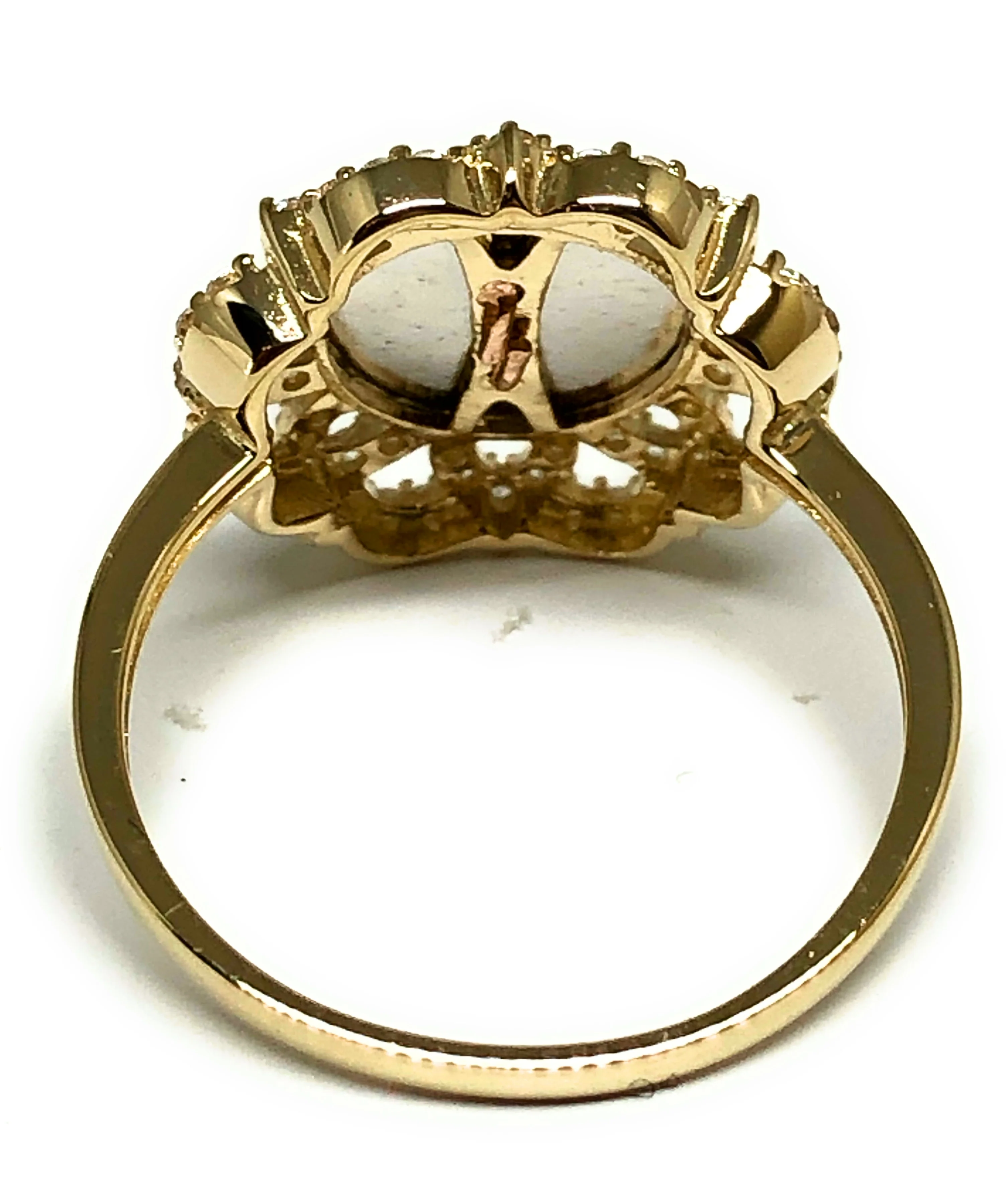 10k Solid Gold Tri-Color Virrgin Mary CZ Ring (FC 18) - Image 3