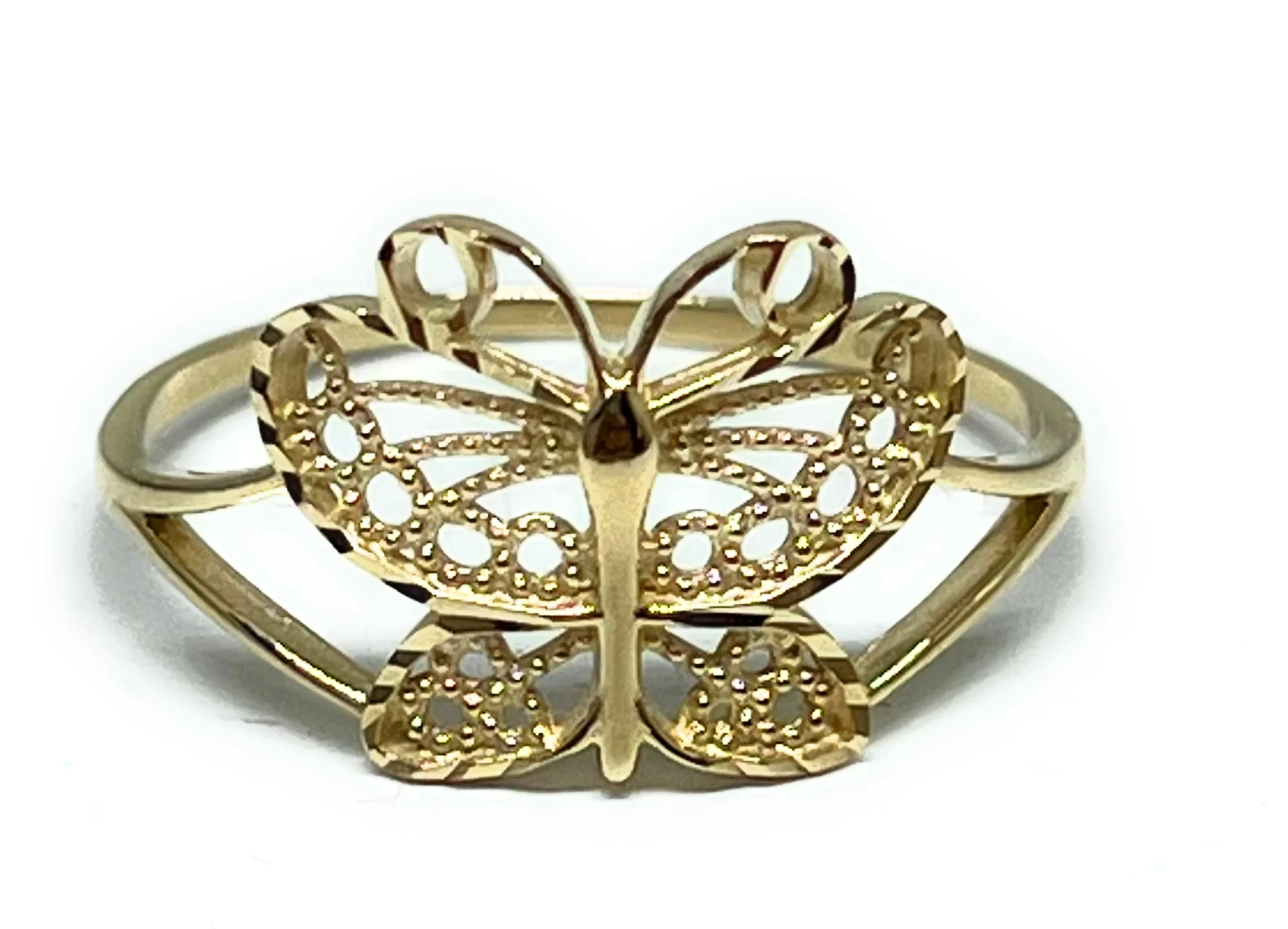 10k Solid Gold Yellow Butterfly Ring (FC 136)