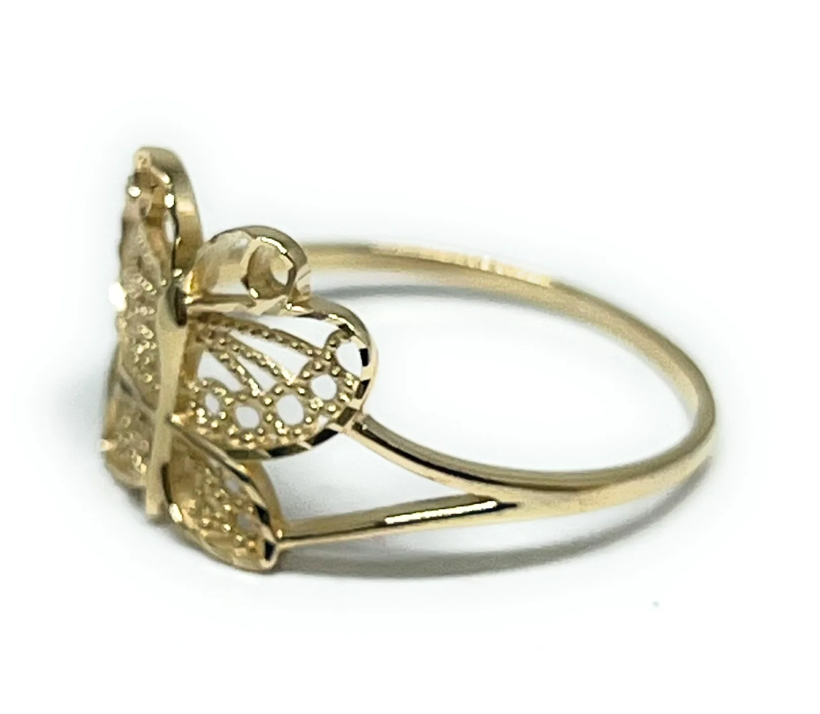 10k Solid Gold Yellow Butterfly Ring (FC 136) - Image 2