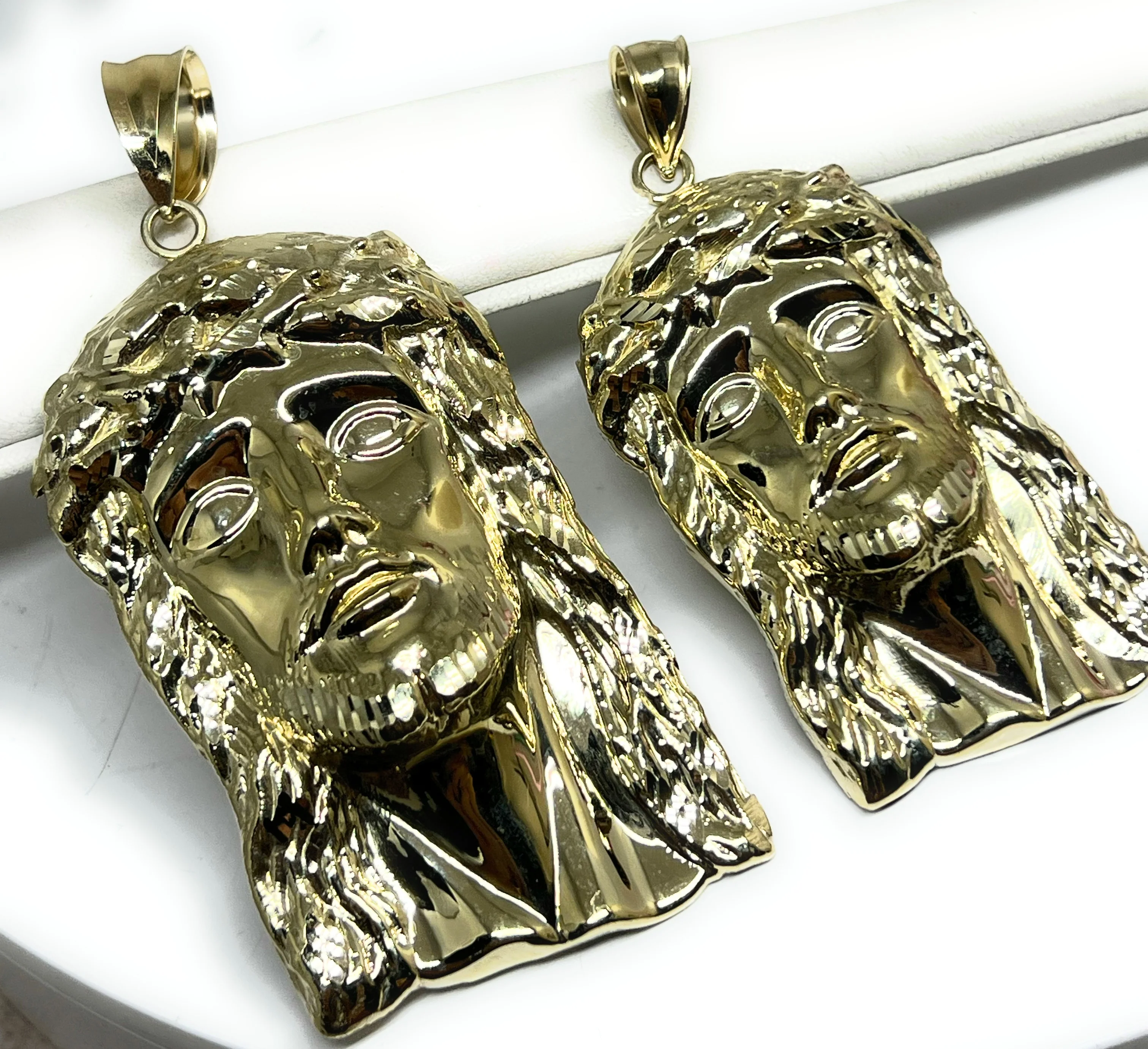 10k Solid Gold Yellow Classic BIG XXL Jesus Face Pendant (17.2g,26.7g) - Image 7