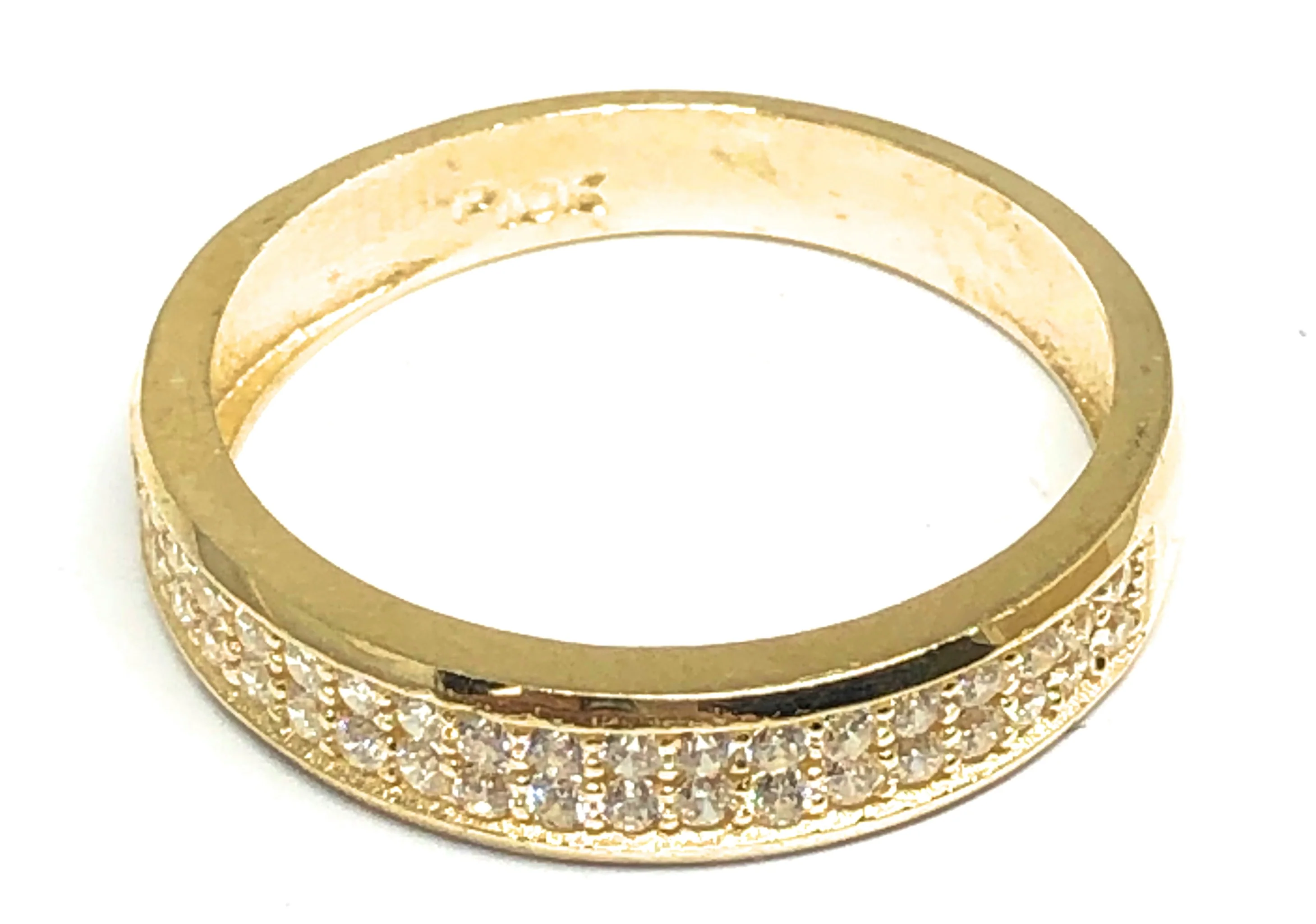 10k Solid Gold Yellow Classic CZ Band Ring 5mm