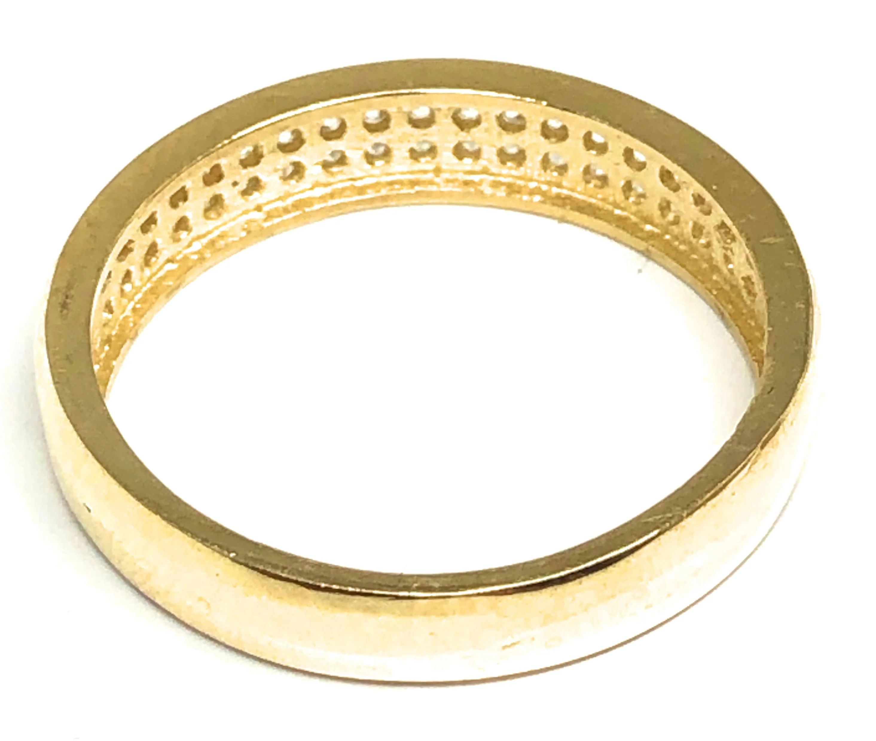 10k Solid Gold Yellow Classic CZ Band Ring 5mm - Image 3
