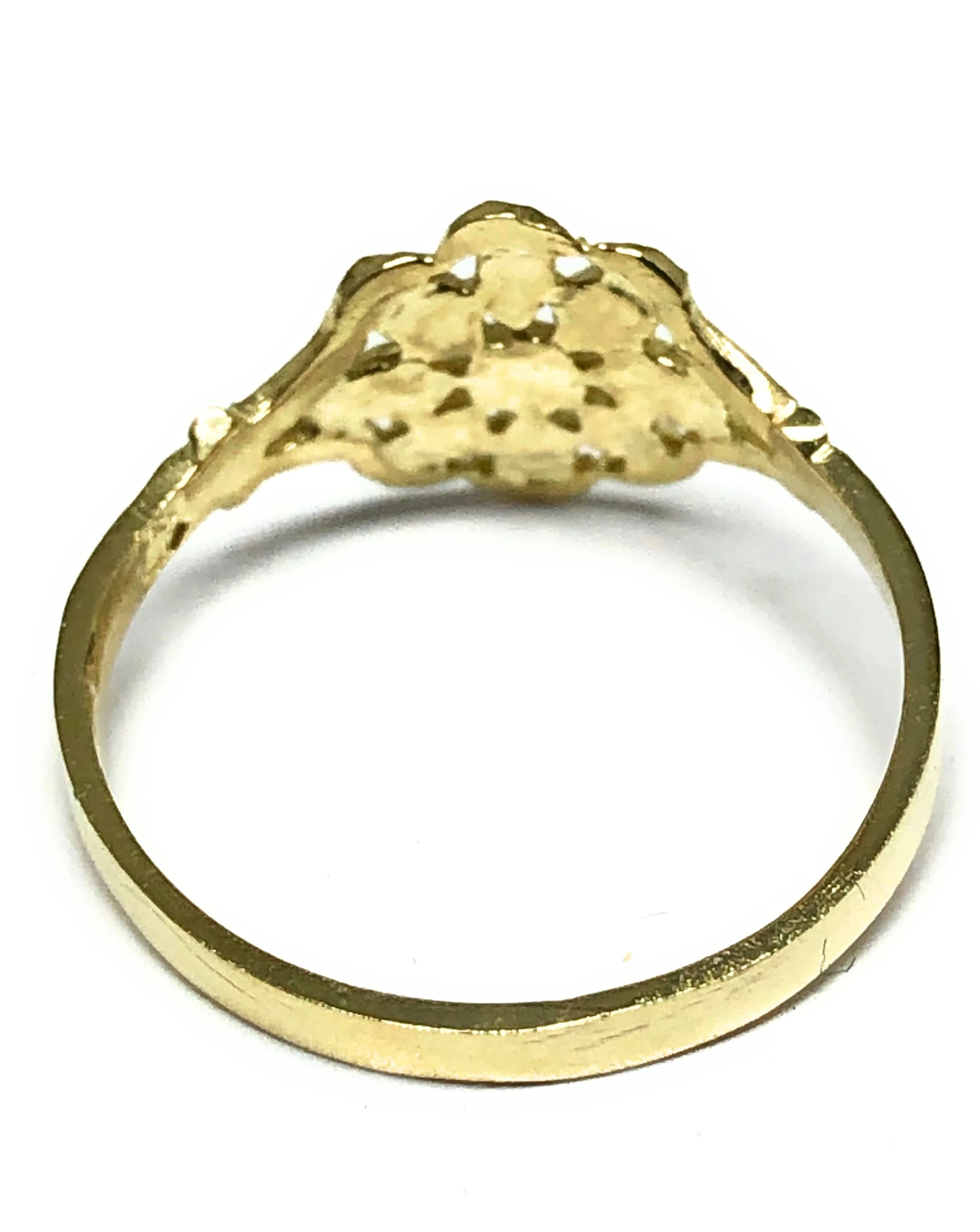 10k Solid Gold Yellow Classic Flower Ring - Image 3