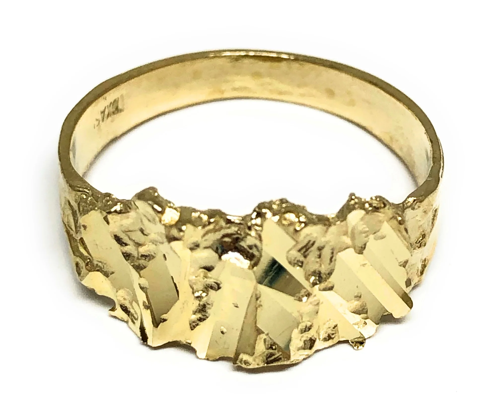 10k Solid Gold Yellow Classic Nugget Ring