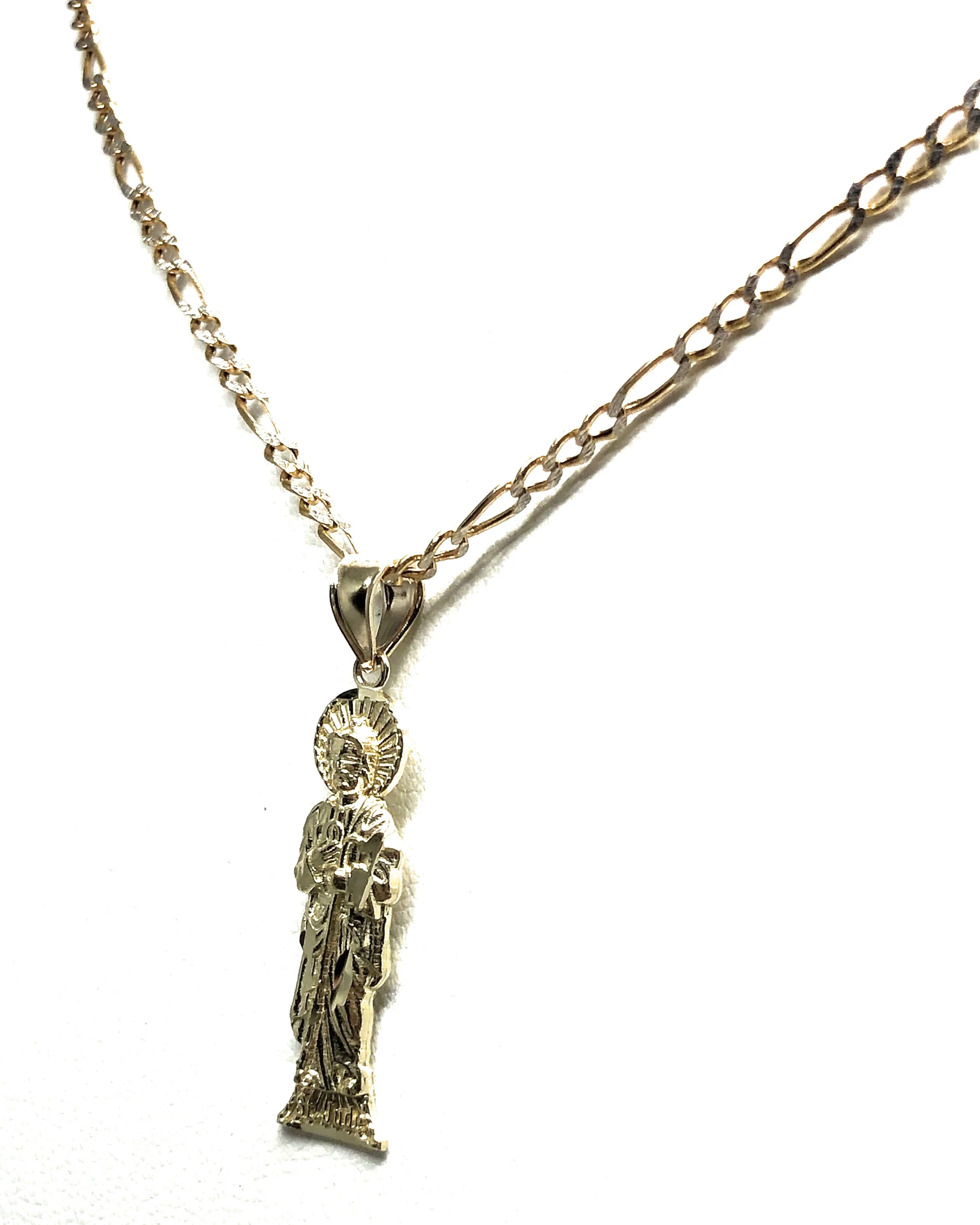 10k Solid Gold Yellow Classic Saan Judas Saaint Jude Pendant - Image 7