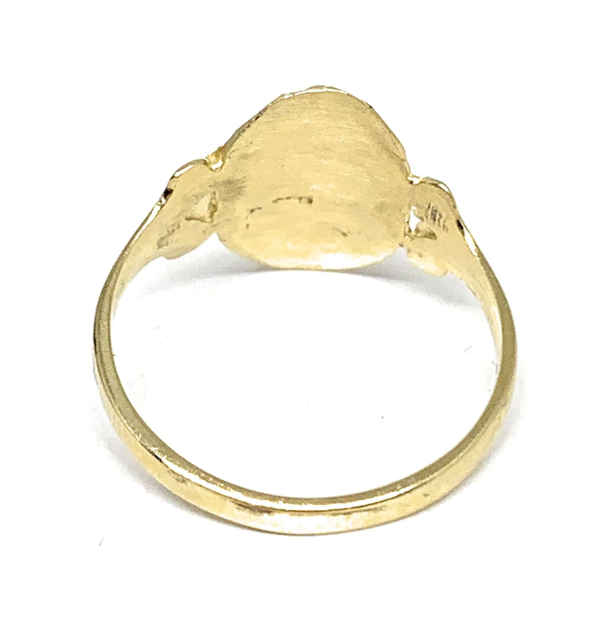 10k Solid Gold Yellow Classic Virrgin Mary Ring - Image 3