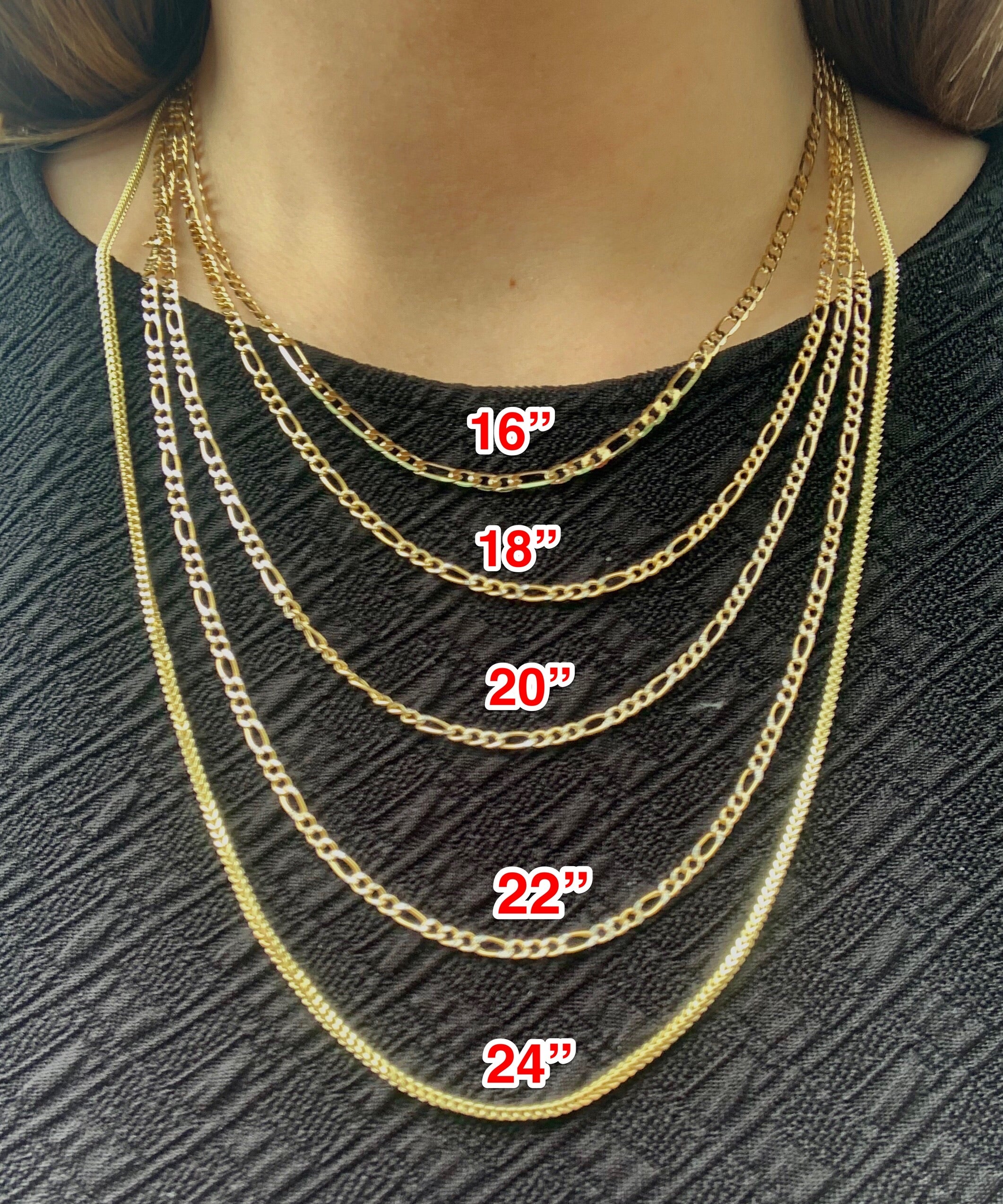 10k Solid Gold Yellow Cuban CURB Link Chain 18-24 inches 3.5mm (Semi-Hollow Style) - Image 5