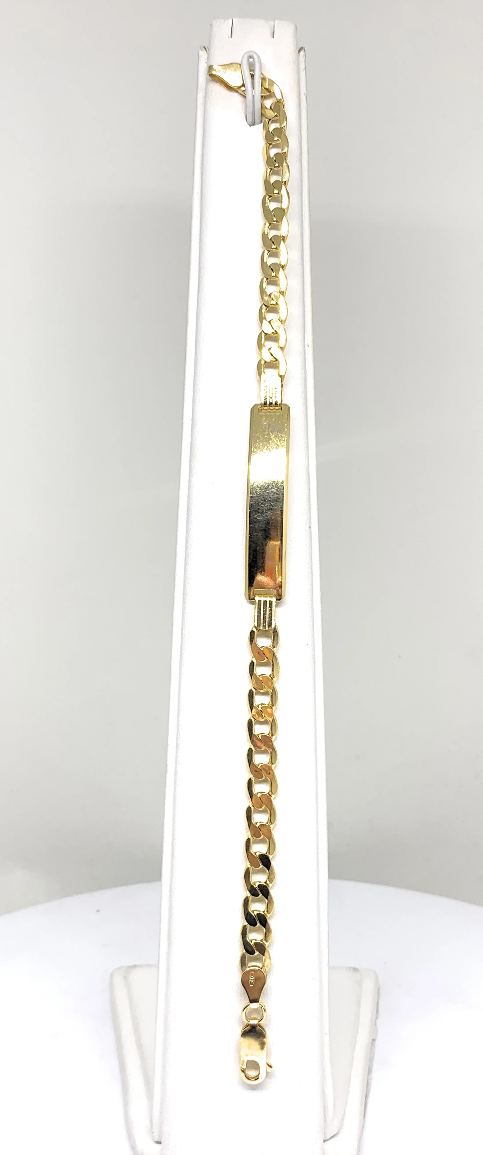 10k Solid Gold Yellow Cuban Link ID Brracelet 8.5 inch length 6.5mm Width (Free Engraving, Email us name!) - Image 5