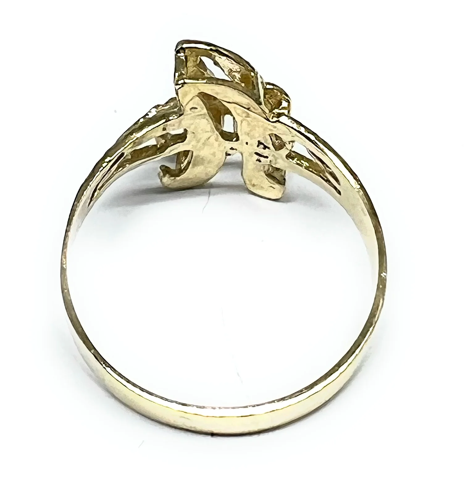 10k Solid Gold Yellow Cursive 3D Double Illusion Letter CUSTOMIZED Initial Ring - Image 6