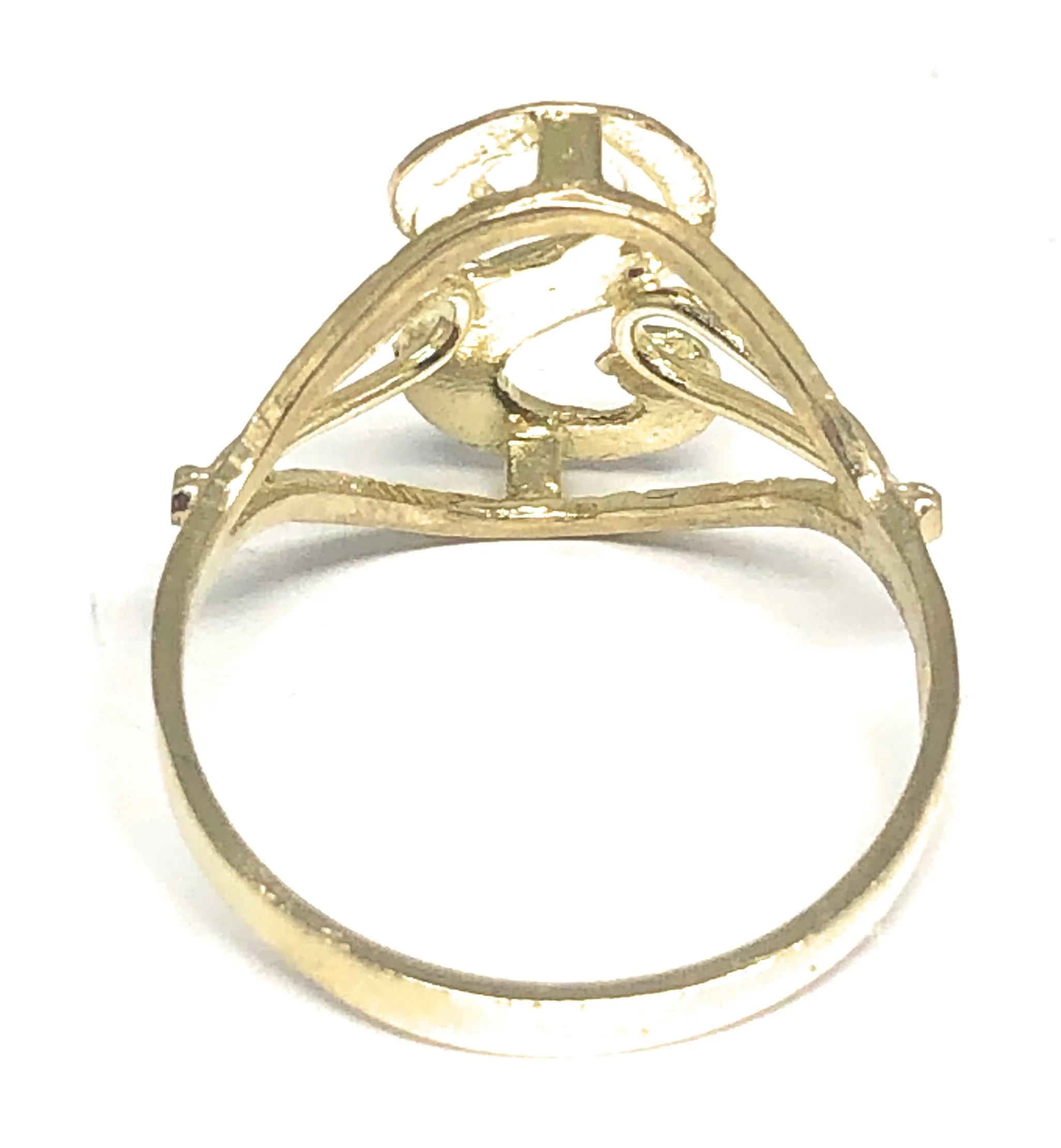 10k Solid Gold Yellow Cursive CUSTOMIZED Initial Ring (SM) - Image 3