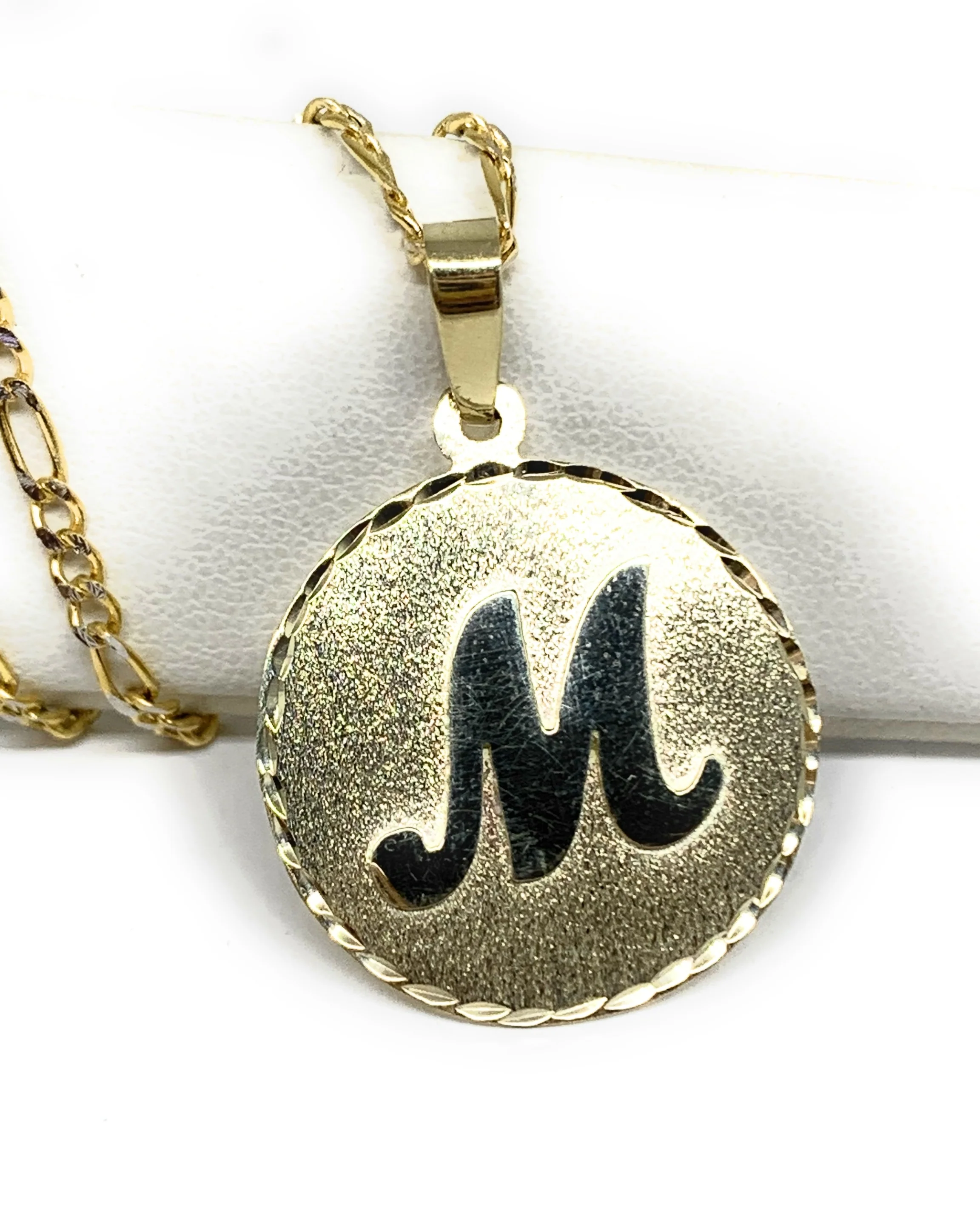 14k Solid Gold Yellow Custom Initial Pendant Necklace with Chain Options - Image 4