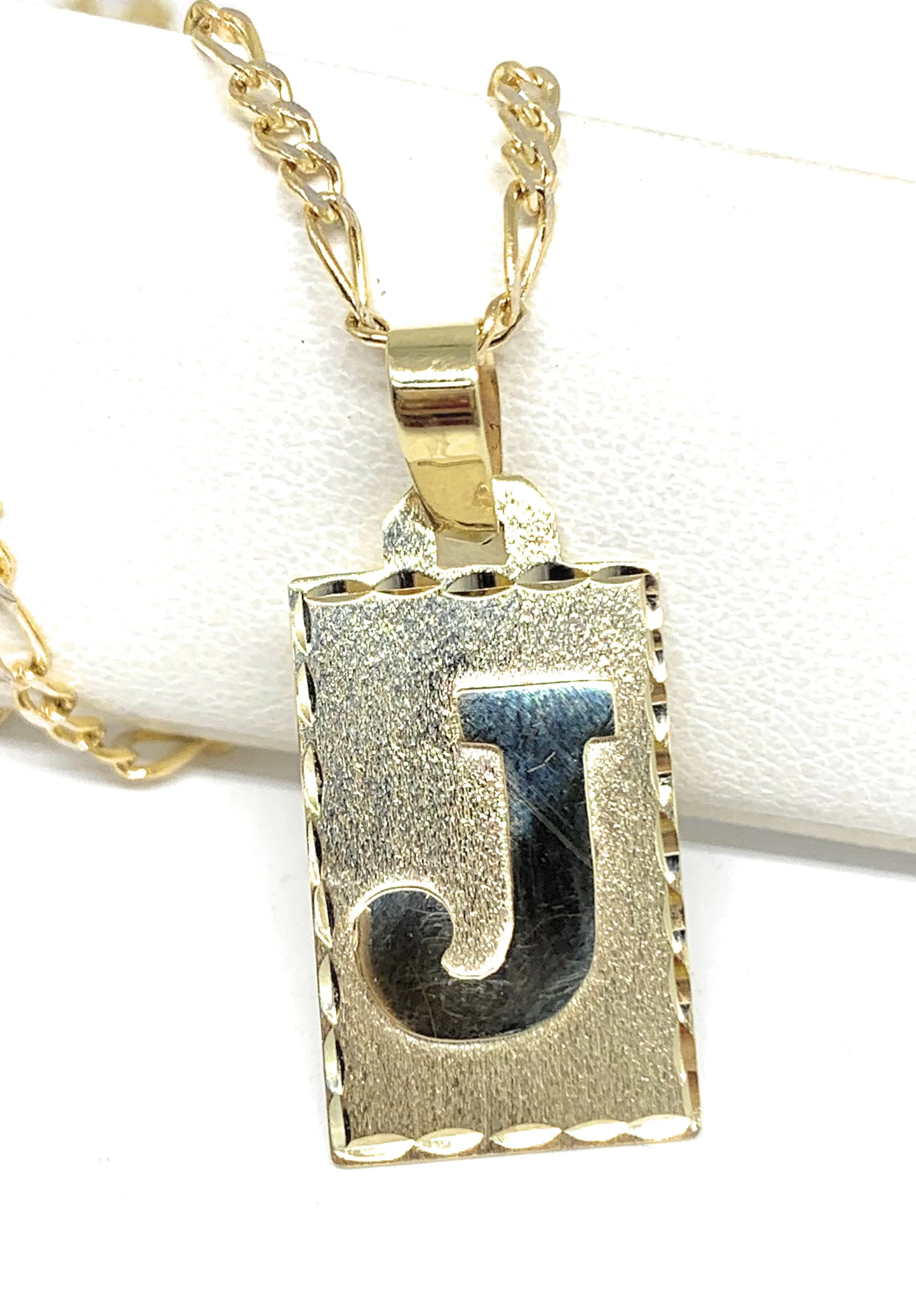 14k Solid Gold Yellow Custom Initial Pendant Necklace with Chain Options - Image 5