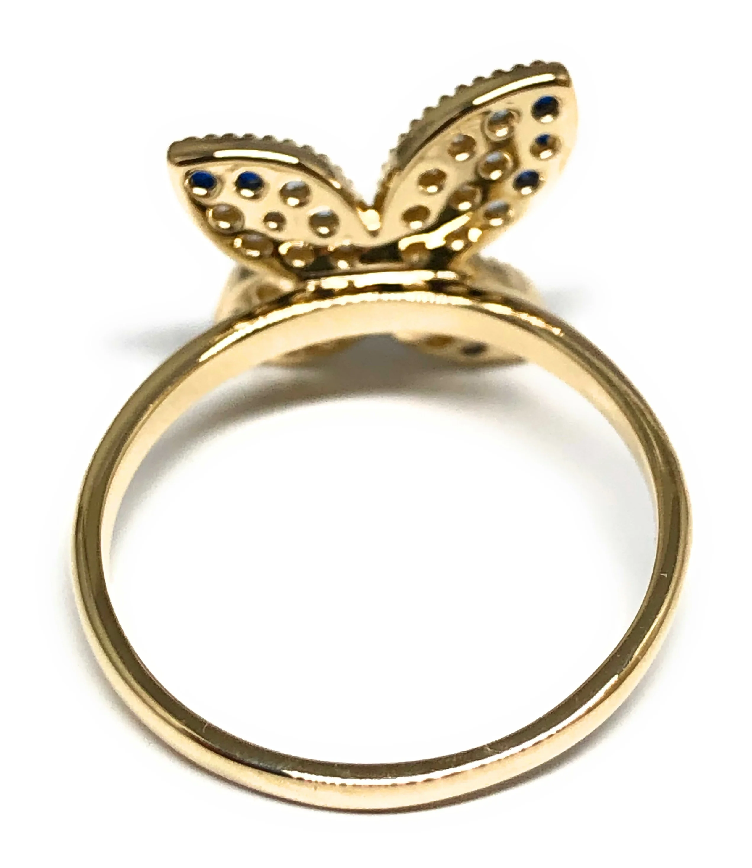 10k Solid Gold Yellow CZ Butterfly Ring (FC 62) - Image 3