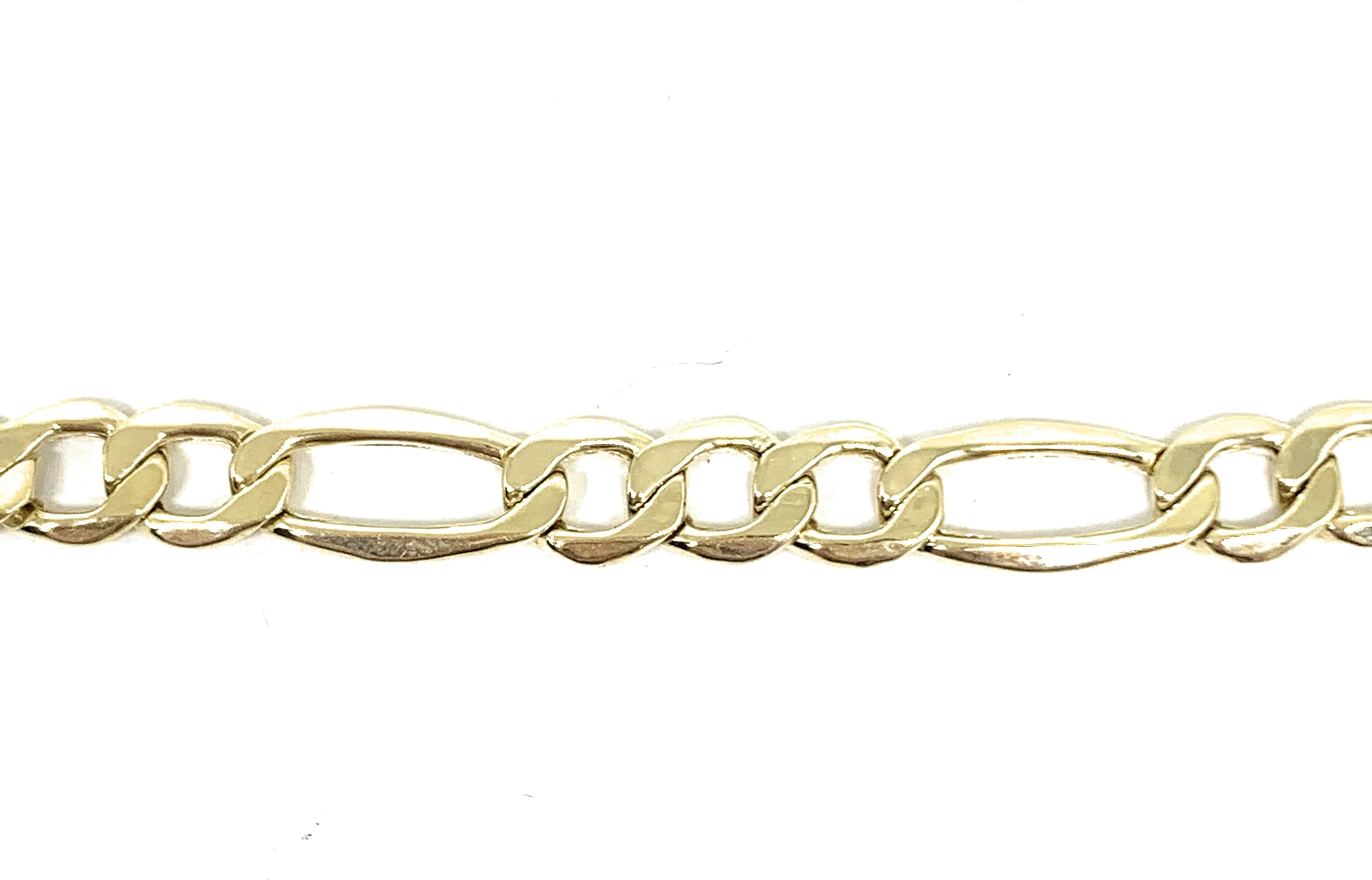 10k Solid Gold Yellow Figaro ID Brracelet 7-8.5 inch length 5.5-6.5mm Width (Free Engraving, Email us name!) - Image 3