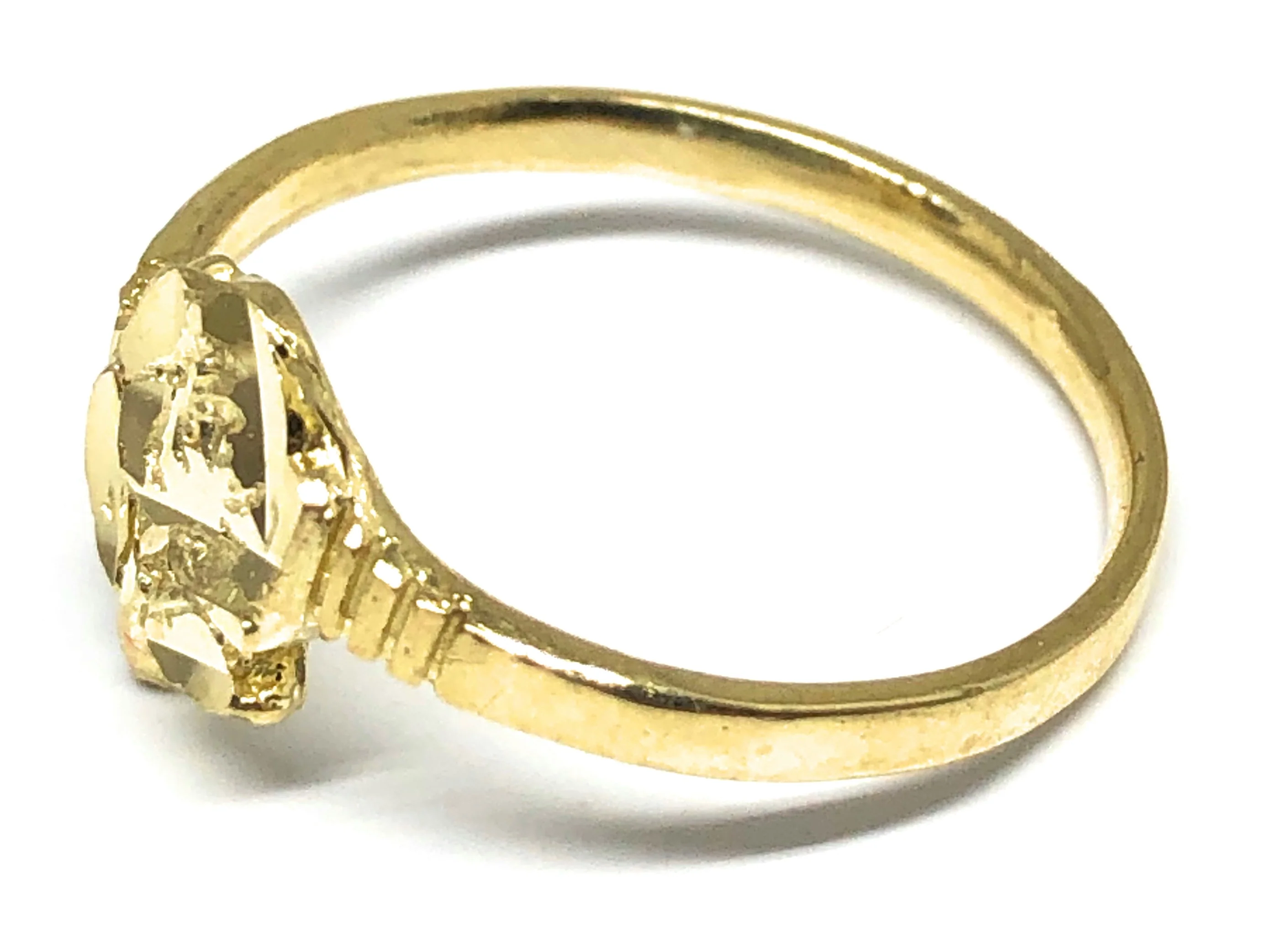 10k Solid Gold Yellow Flower Ring - Image 2