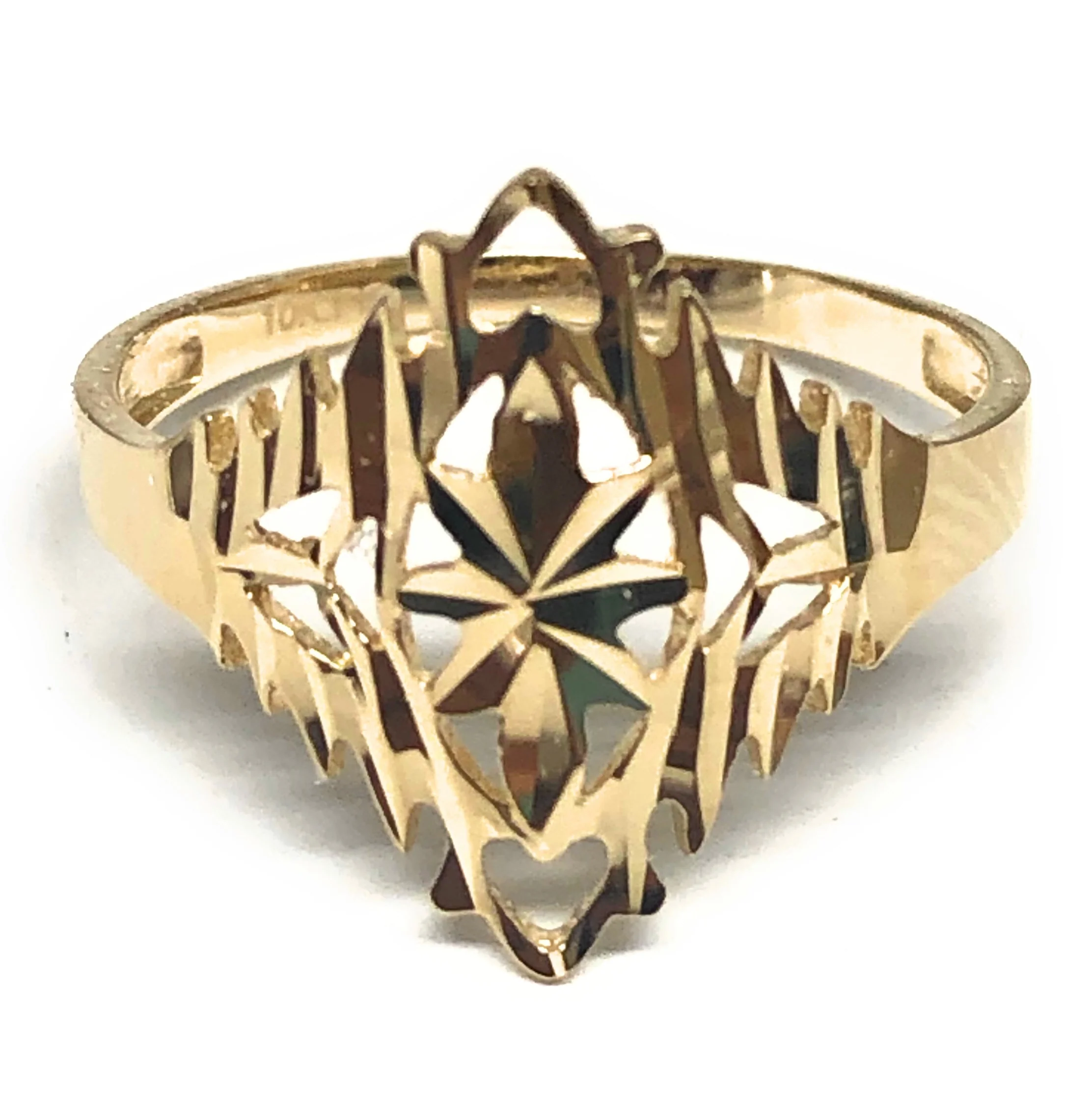 10k Solid Gold Yellow Flower Ring (FC 39)
